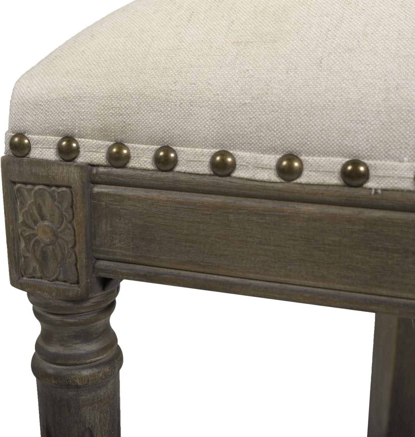 Jennifer Taylor Home Paris 26.5" Farmhouse Counter Height Bar Stool Light Beige