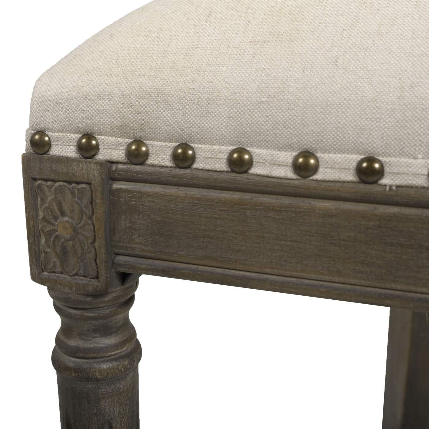 Jennifer Taylor Home Paris 26.5" Farmhouse Counter Height Bar Stool Light Beige
