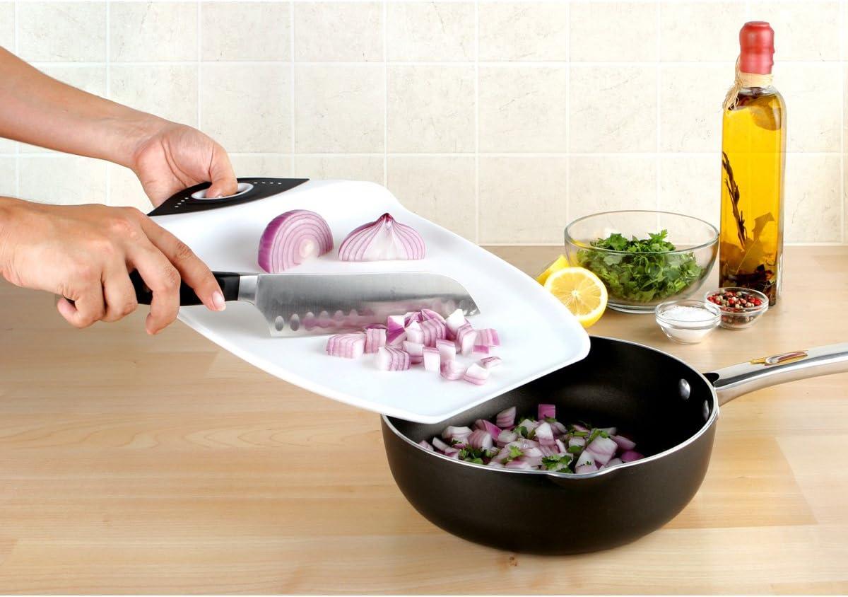 Dexas Medium Chop & Scoop Cutting Board, BPA-Free Plastic