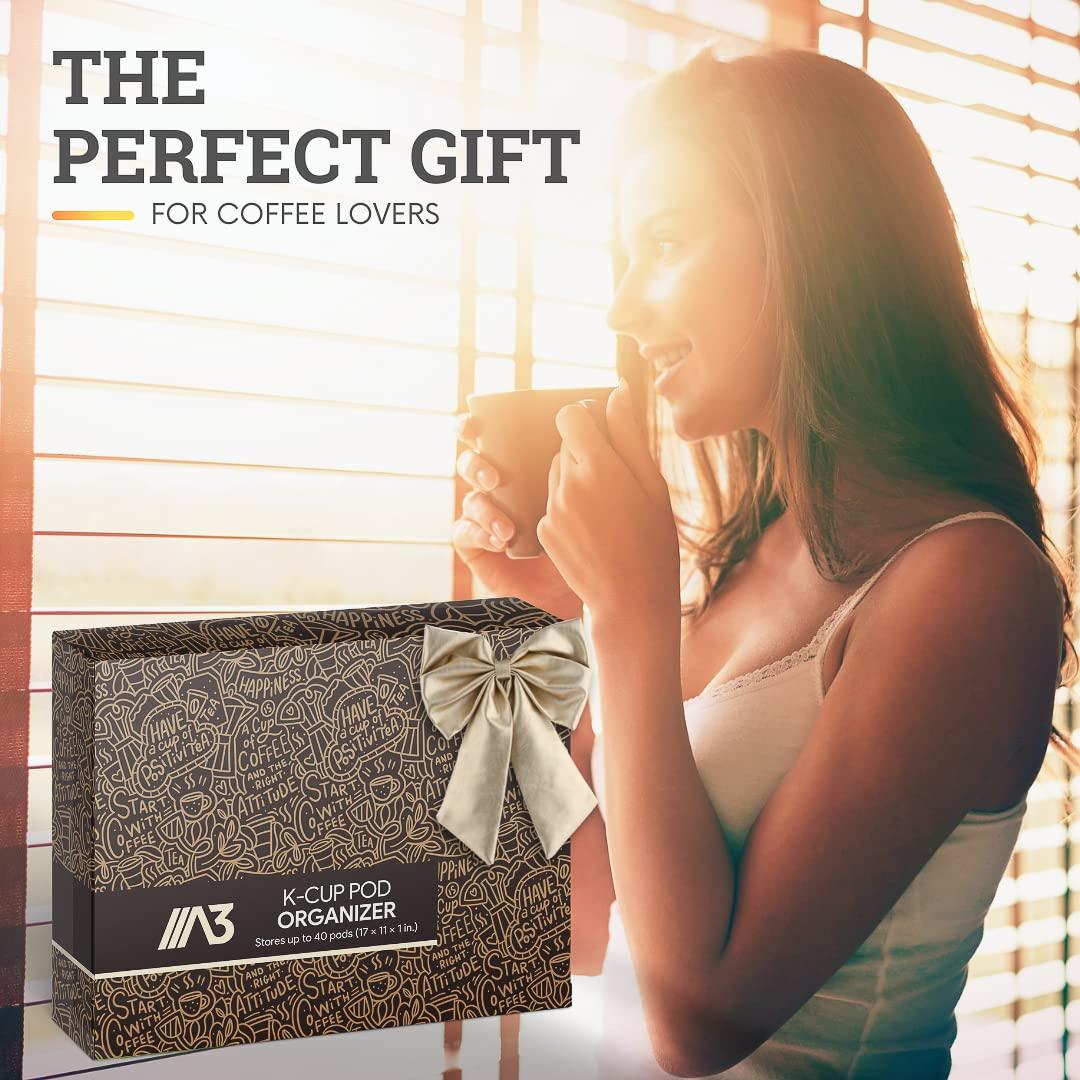 Coffee Pod Holder Compatible With Keurig KCup Pods - K Cup Drawer Holder Organizer for Office and Kitchen K-Cup Storage - 40 Capacity Keurig Pod Holder Made With High-Density Foam (17 X 11 X