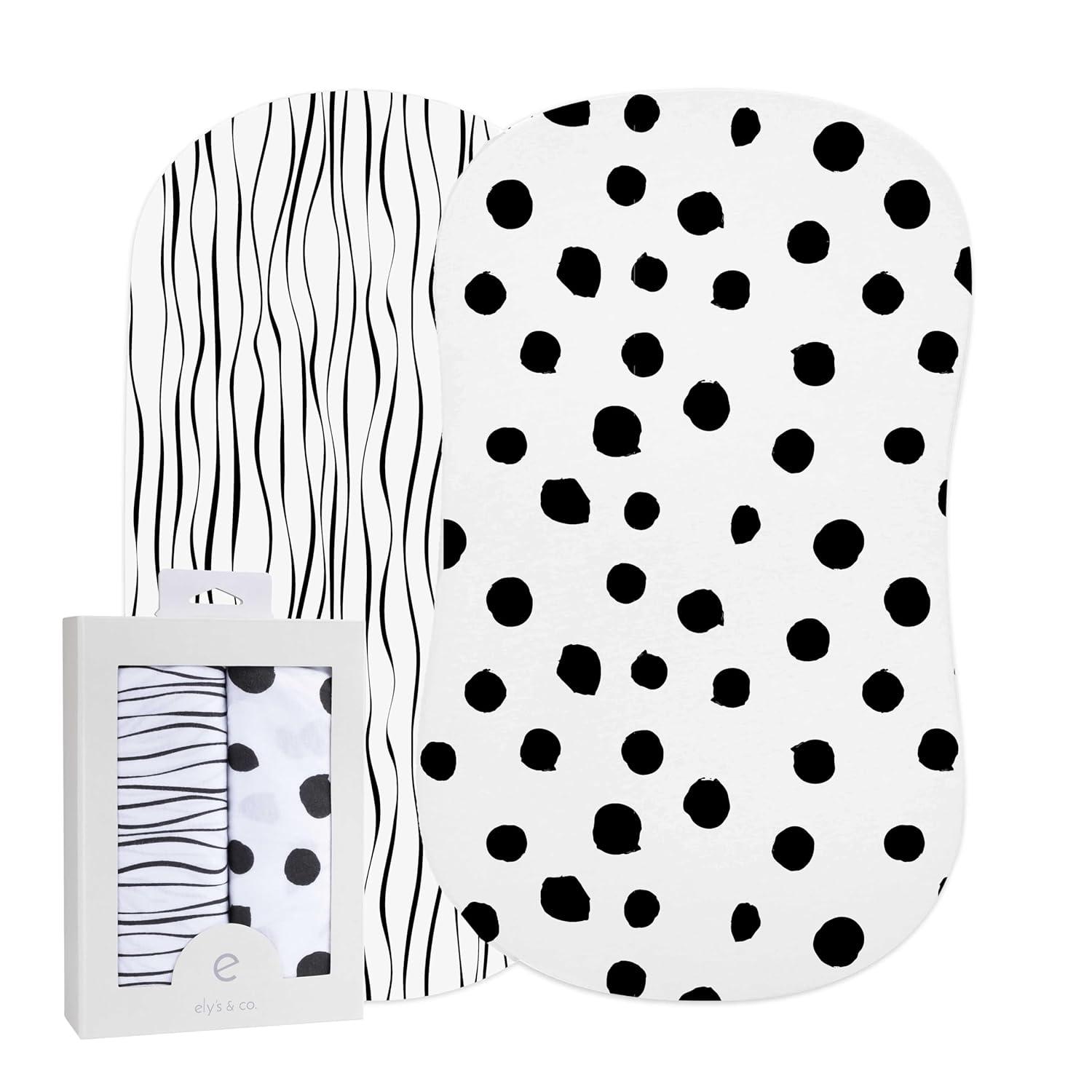 Ely's & Co. Baby Fitted Bassinet Sheet  100% Combed Jersey Cotton Pink for Baby Girl 2 Pack