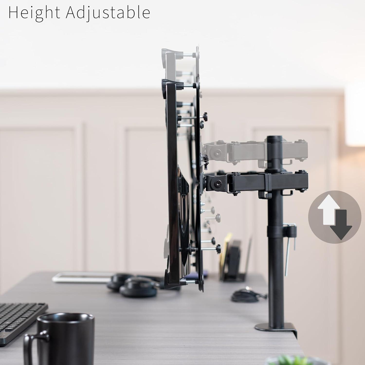 VIVO Non-VESA Dual Monitor Arm Desk Mount Fully Adjustable with VESA Adapters