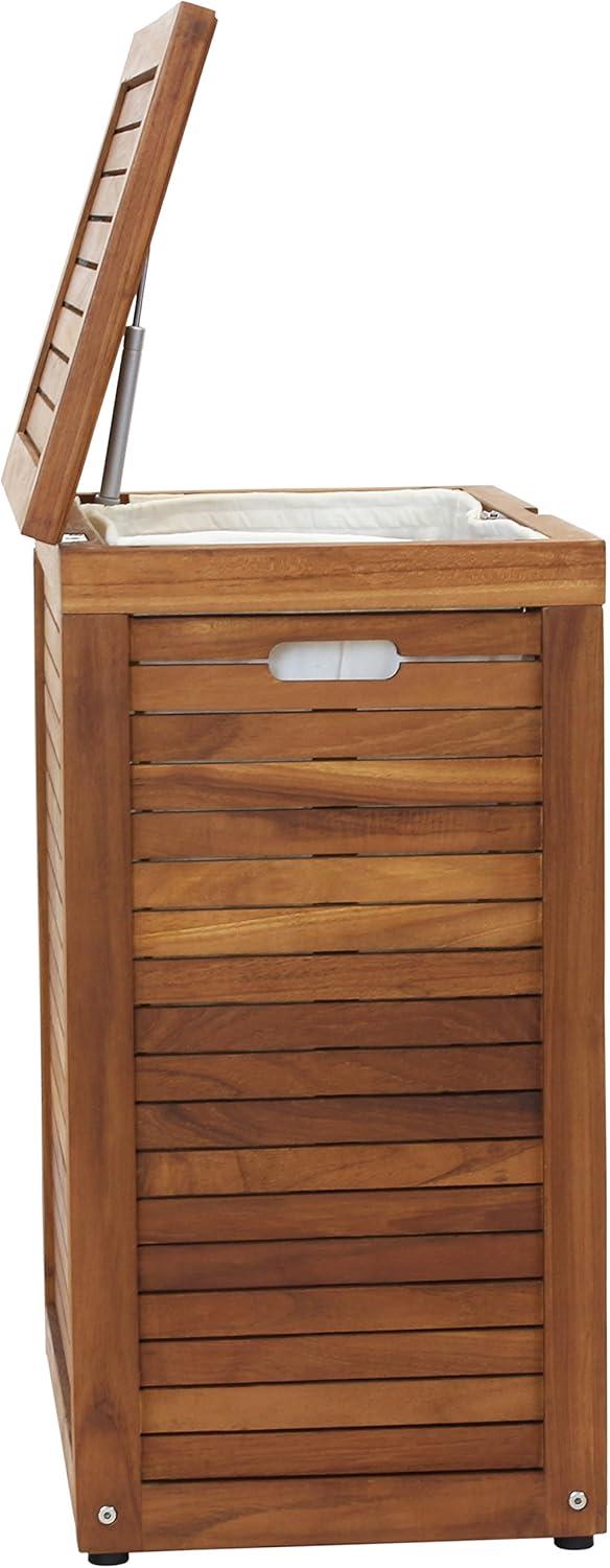 Moti Wood Laundry Hamper with Handles