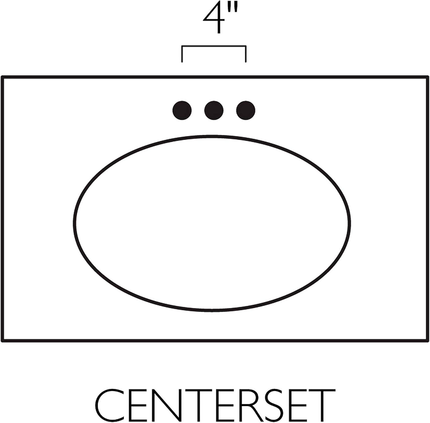 Cultured Marble Vanity Top – 25-Inch Single Bowl Sink 4-Inch Centerset with Integrated Backsplash – Reinforced Packaging – Ivory Swirl, Design House, 586313