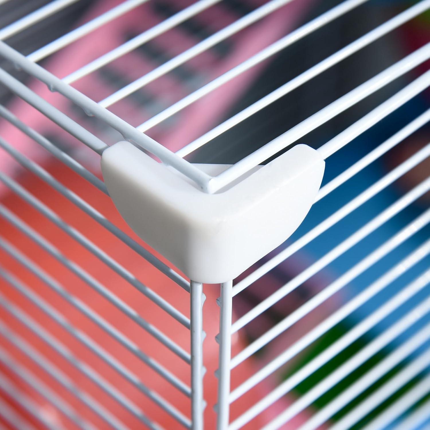 PawHut 5-Tier Hamster Cage Rodent Gerbil Habitat Habitat Metal Wire with Water Bottle, Food Dishes, Interior Ladder, Tube