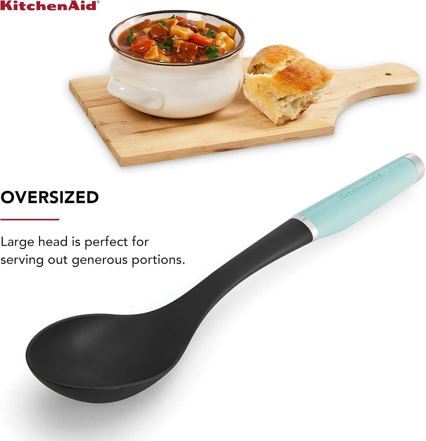 Aqua Nylon Heat-Resistant Basting Spoon