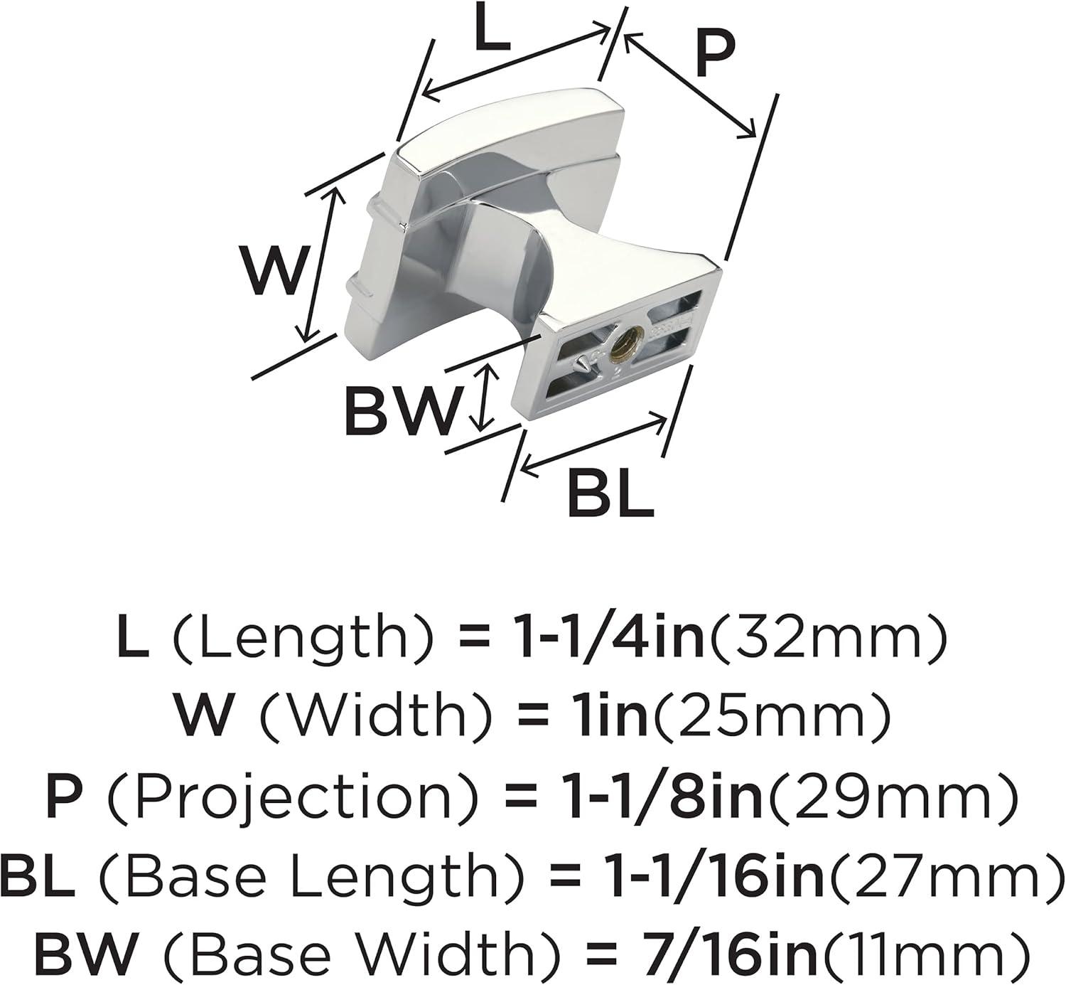 Davenport 1 3/16" Length Square Knob