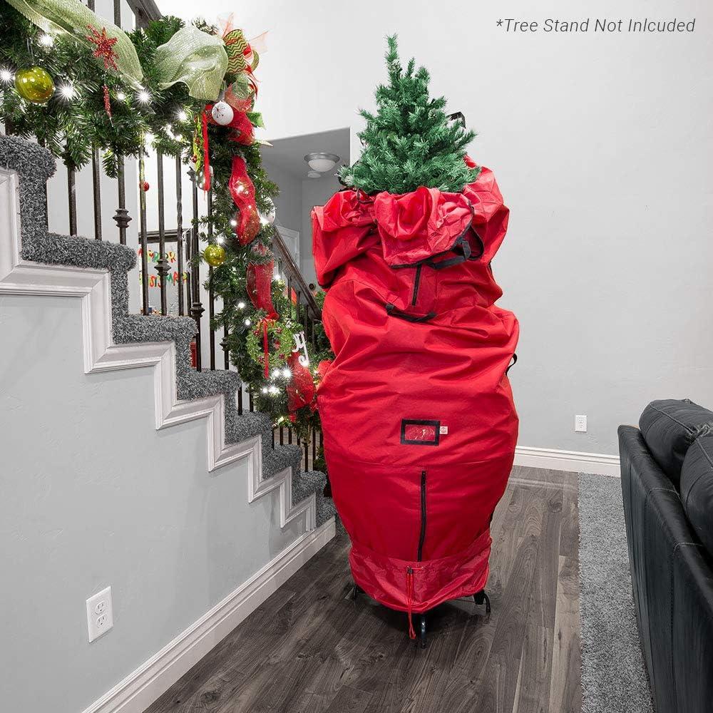 Red Upright Christmas Tree Storage Bag for 9-Foot Trees