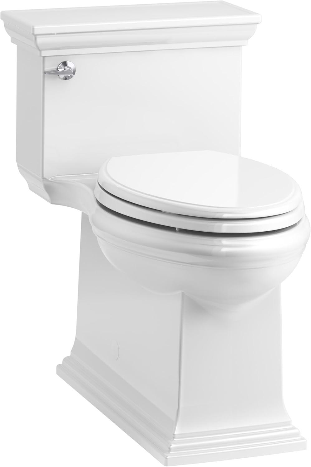 White High Efficiency Elongated Free Standing Toilet