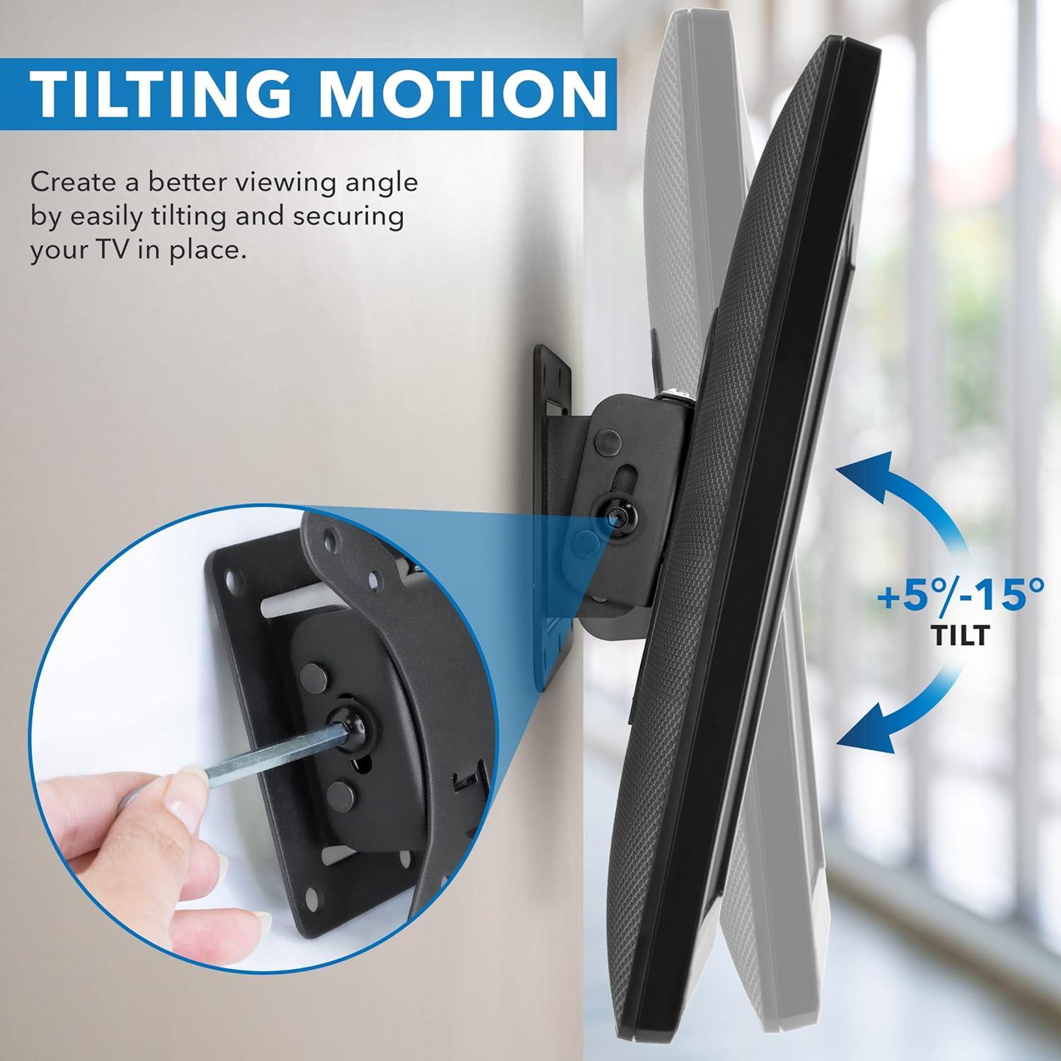 Black Adjustable Wall Mount for 13-32 Inch Screens