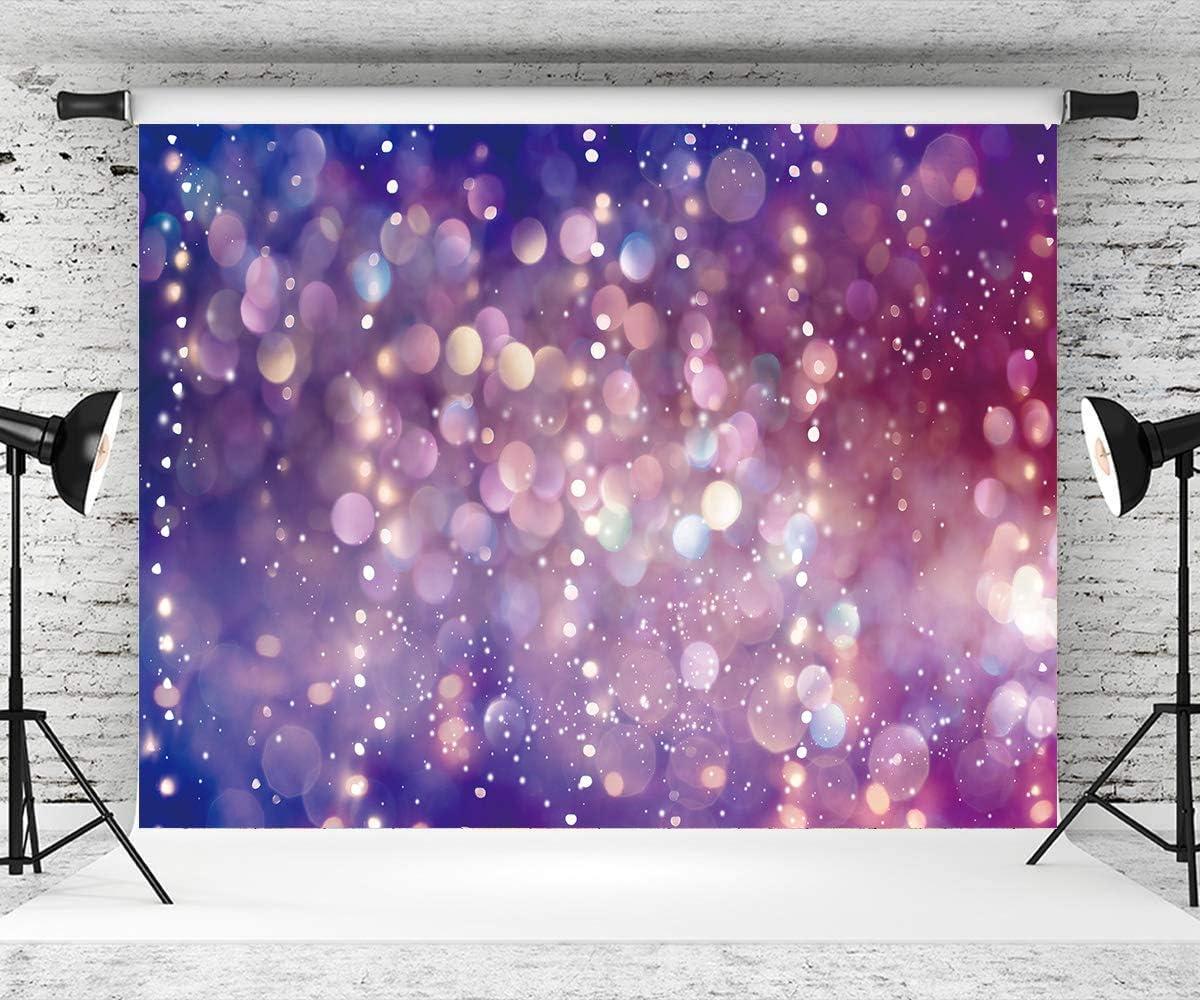 Purple Glitter Dots and Halos Vinyl Photography Backdrop