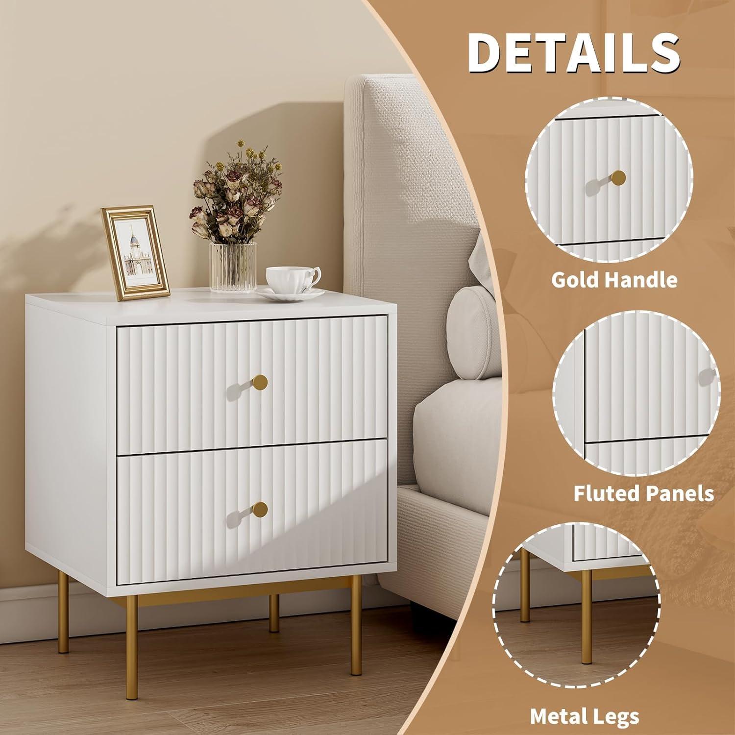 Nightstand With 2 Drawers (Set of 2)