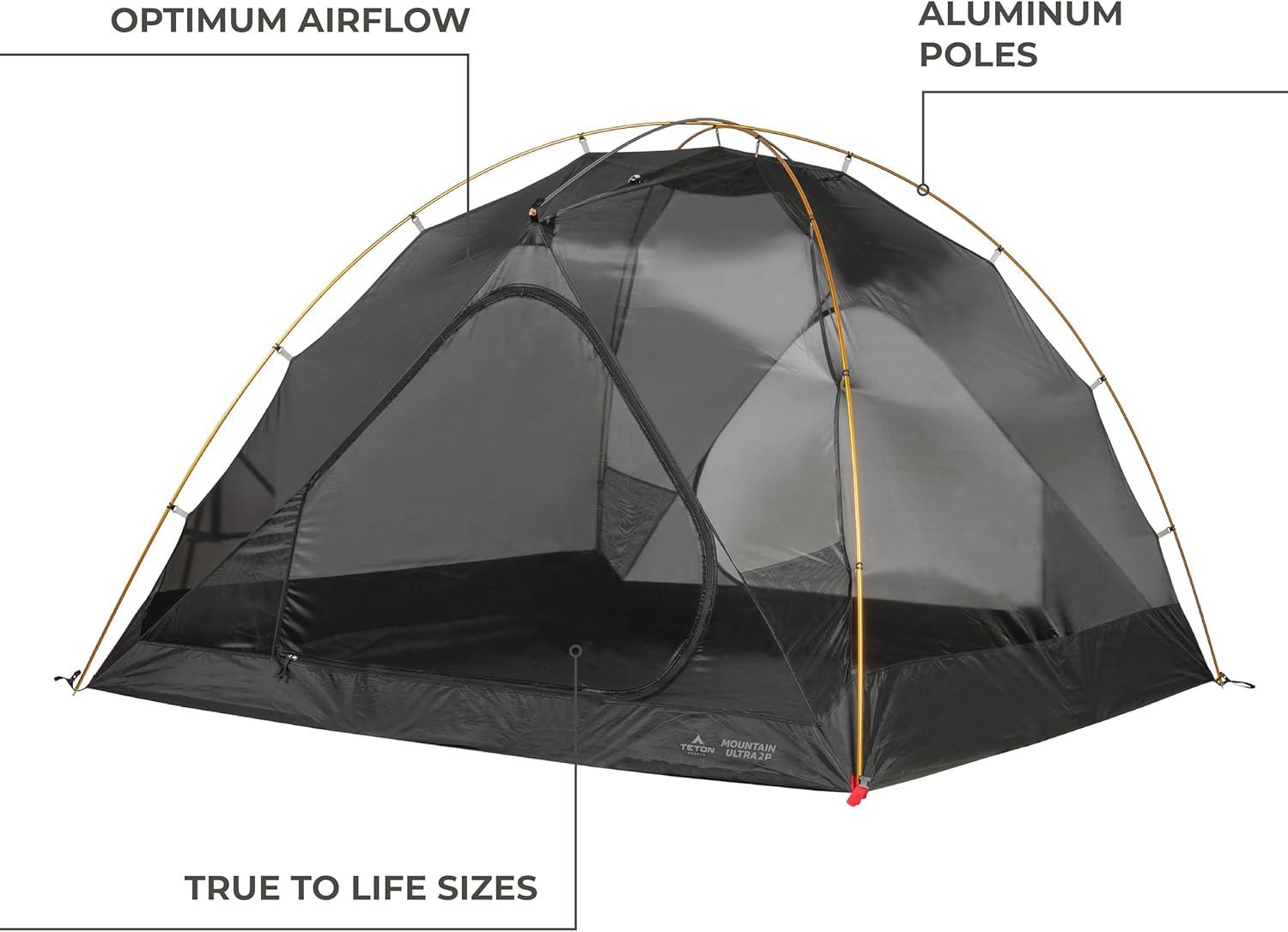 Red 4-Person Dome Tent with Carry Bag and Vestibule