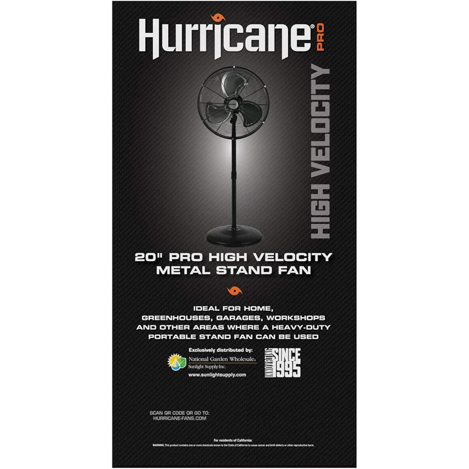 Hurricane Hurricane Pro 3 Adjustable Speed High Velocity Metal Box Fan