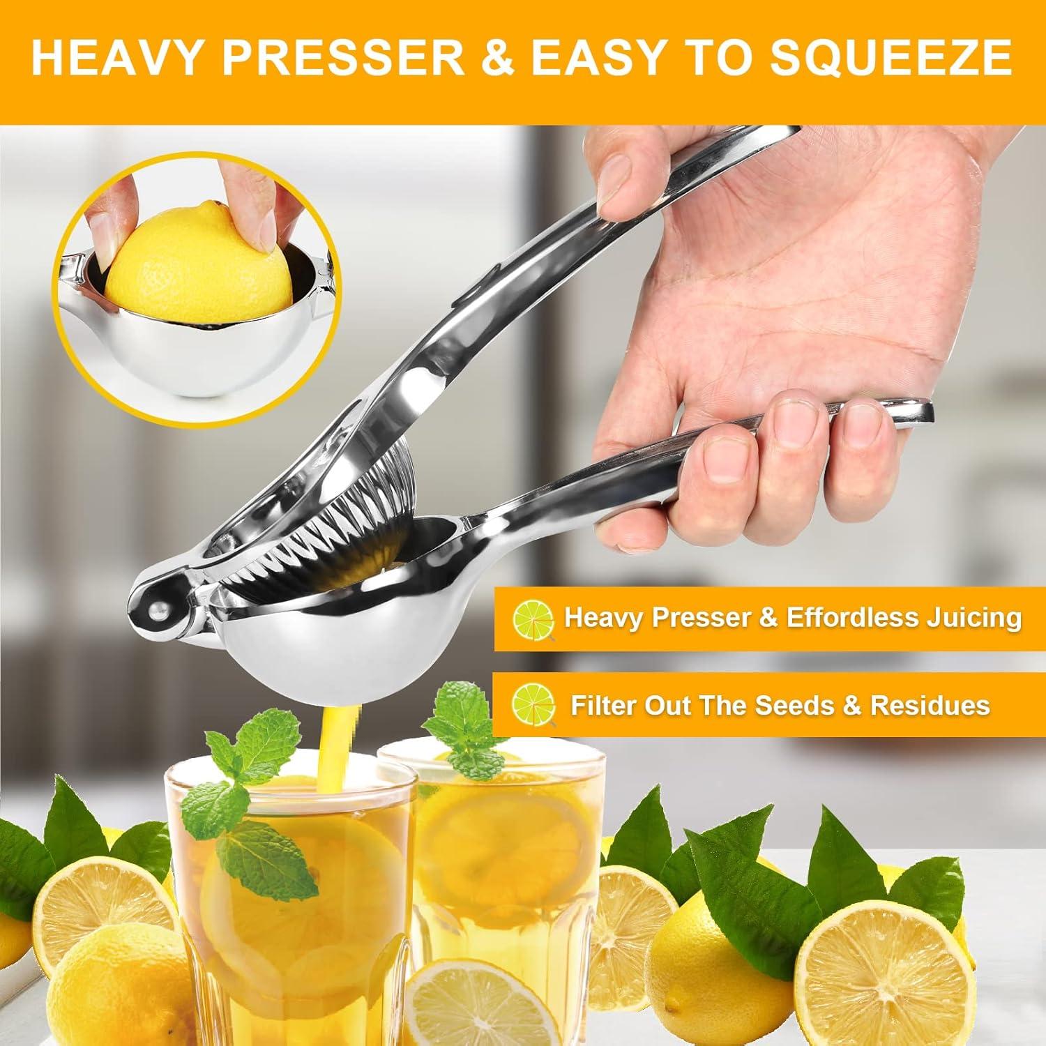 Large Stainless Steel Manual Citrus Juicer with Long Handle