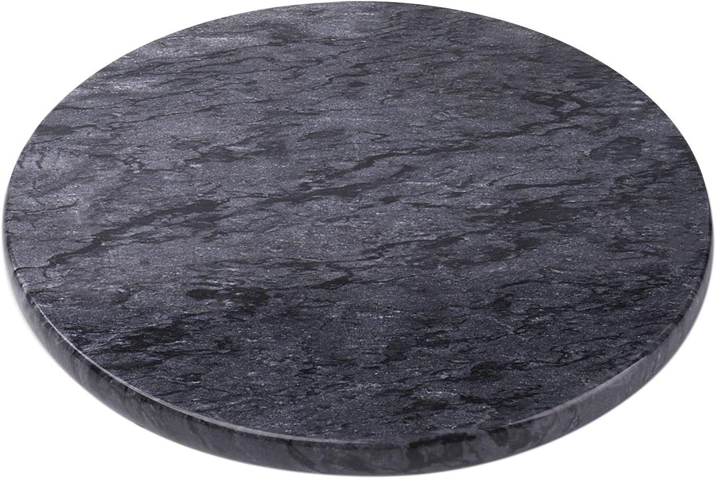 Creative Home Charcoal Marble 12" Diam. Round Cheese Board