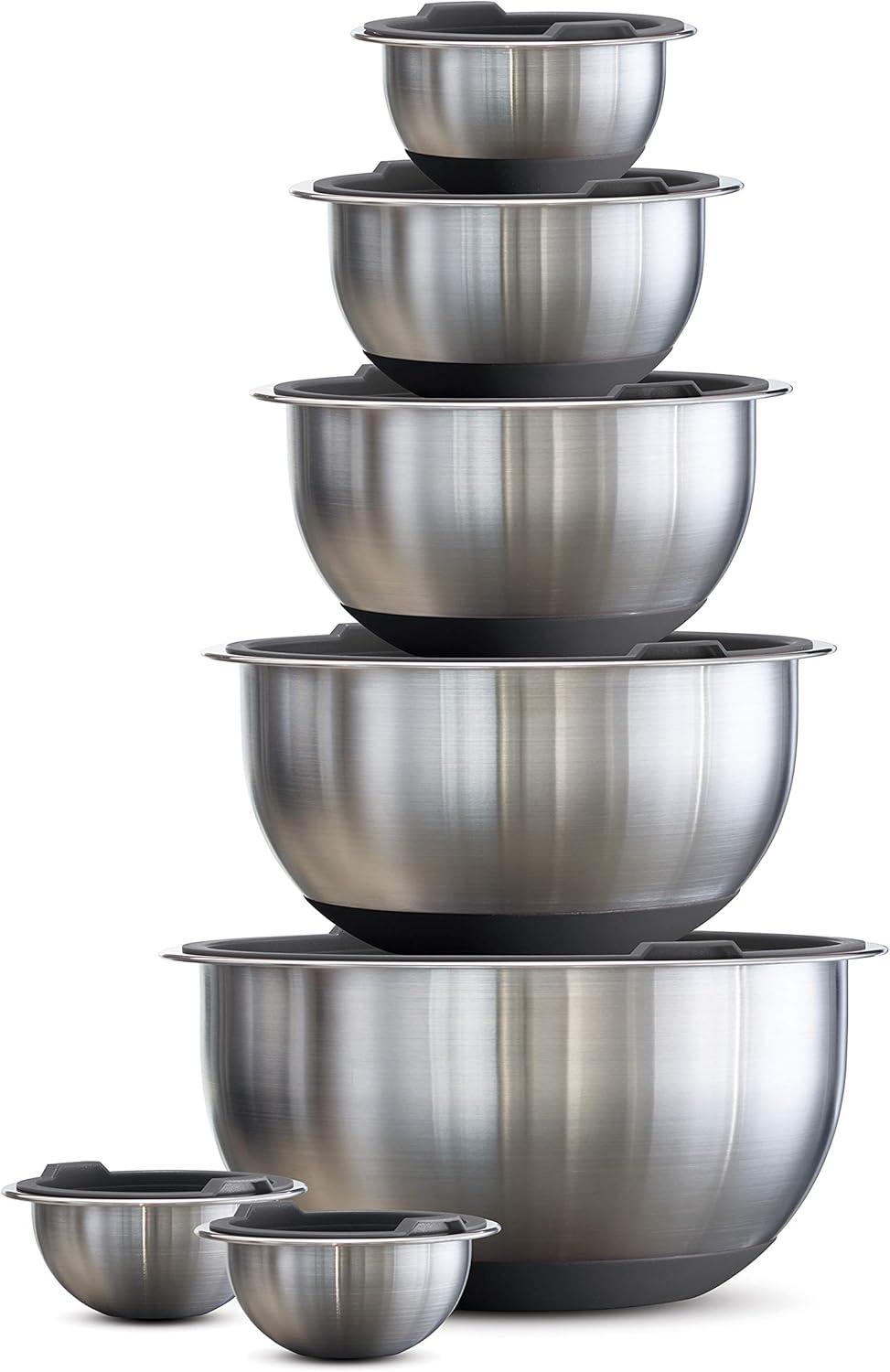 14-Piece Stainless Steel Mixing Bowl Set with Lids