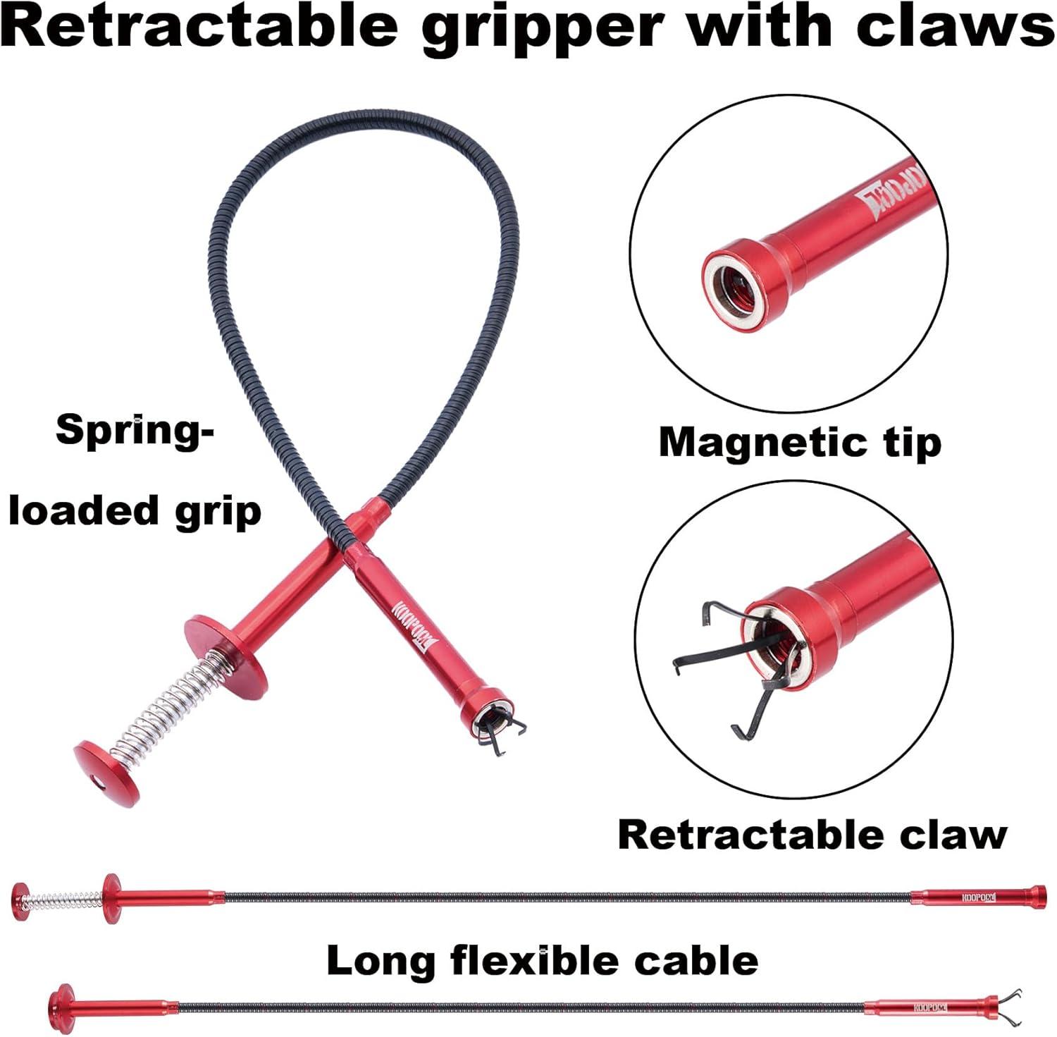 Telescoping Magnetic Pickup Tool with Strong Pull Force: Non-Slip Extendable Magnet Pickup Tool: Telescopic Magnetic Pick-Up Tool with Extra Strong Magnet: Extendable Magnet Stick (Yellow)