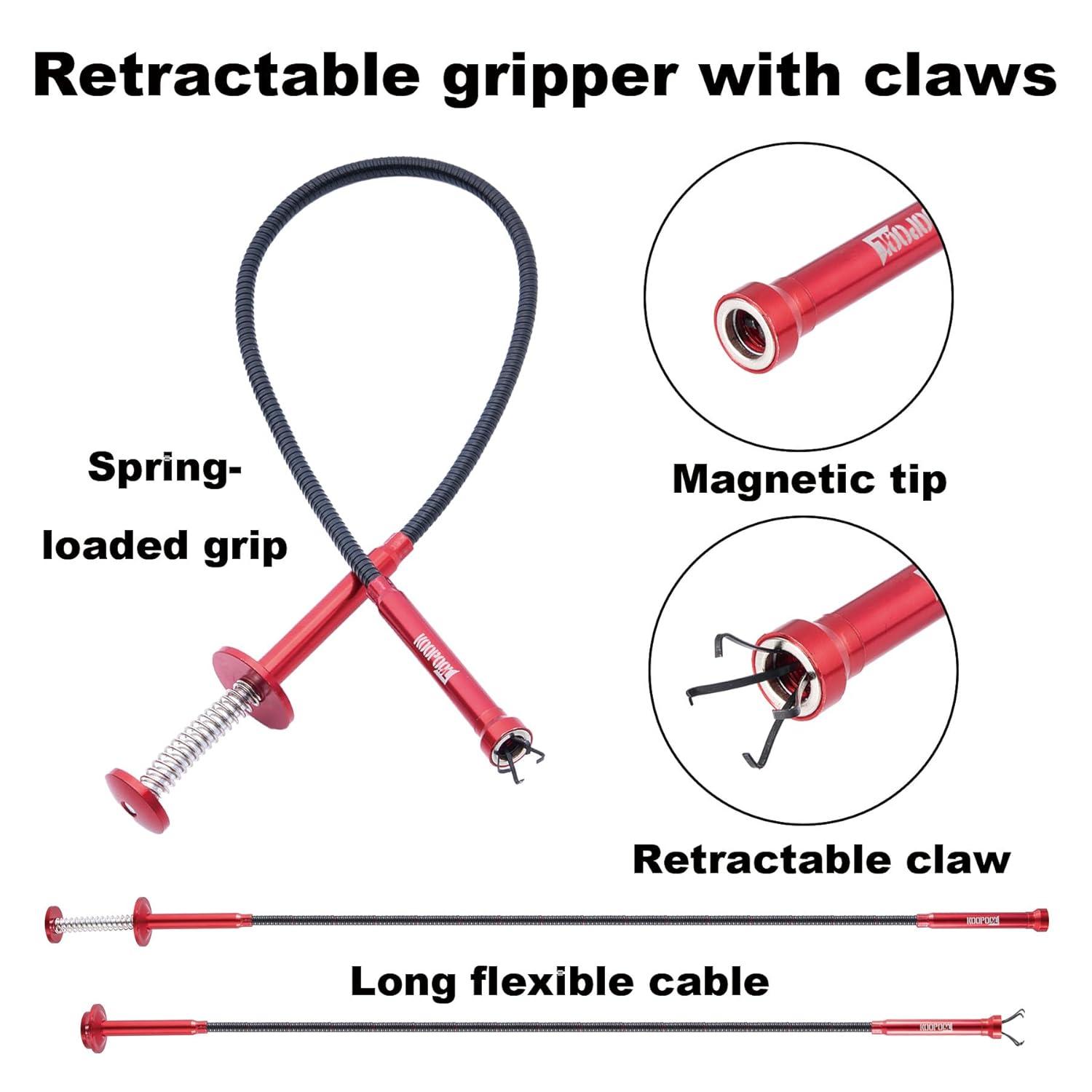 Telescoping Magnetic Pickup Tool with Strong Pull Force: Non-Slip Extendable Magnet Pickup Tool: Telescopic Magnetic Pick-Up Tool with Extra Strong Magnet: Extendable Magnet Stick (Yellow)