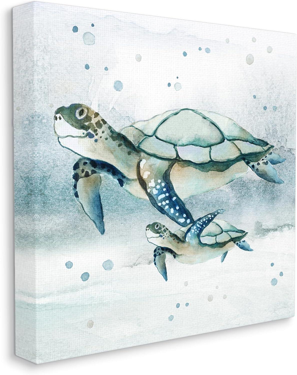 Stupell Industries " Baby Sea Turtle Bubbles " by Janet Tava