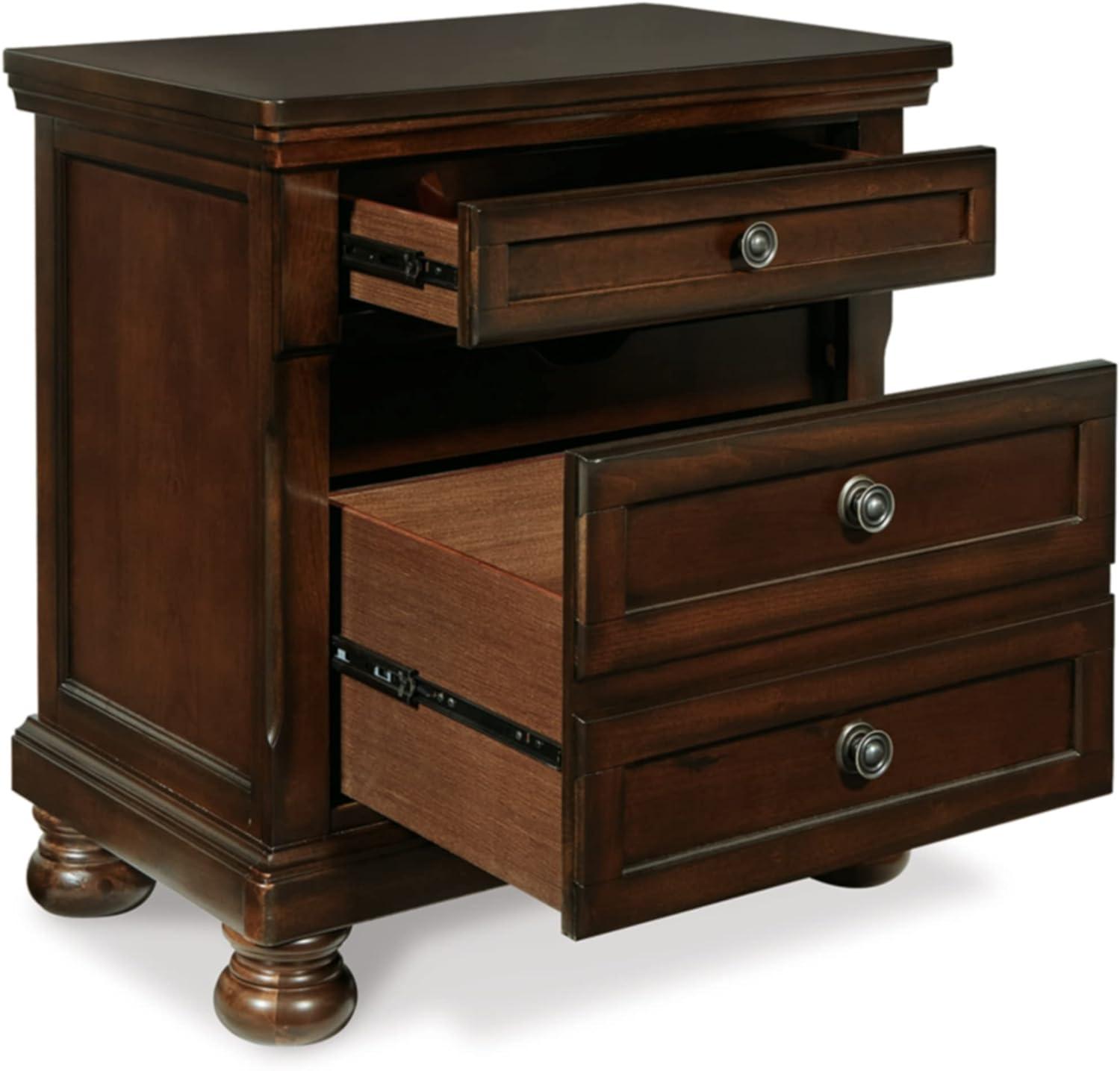 Porter 2 - Drawer Nightstand in Rustic Brown