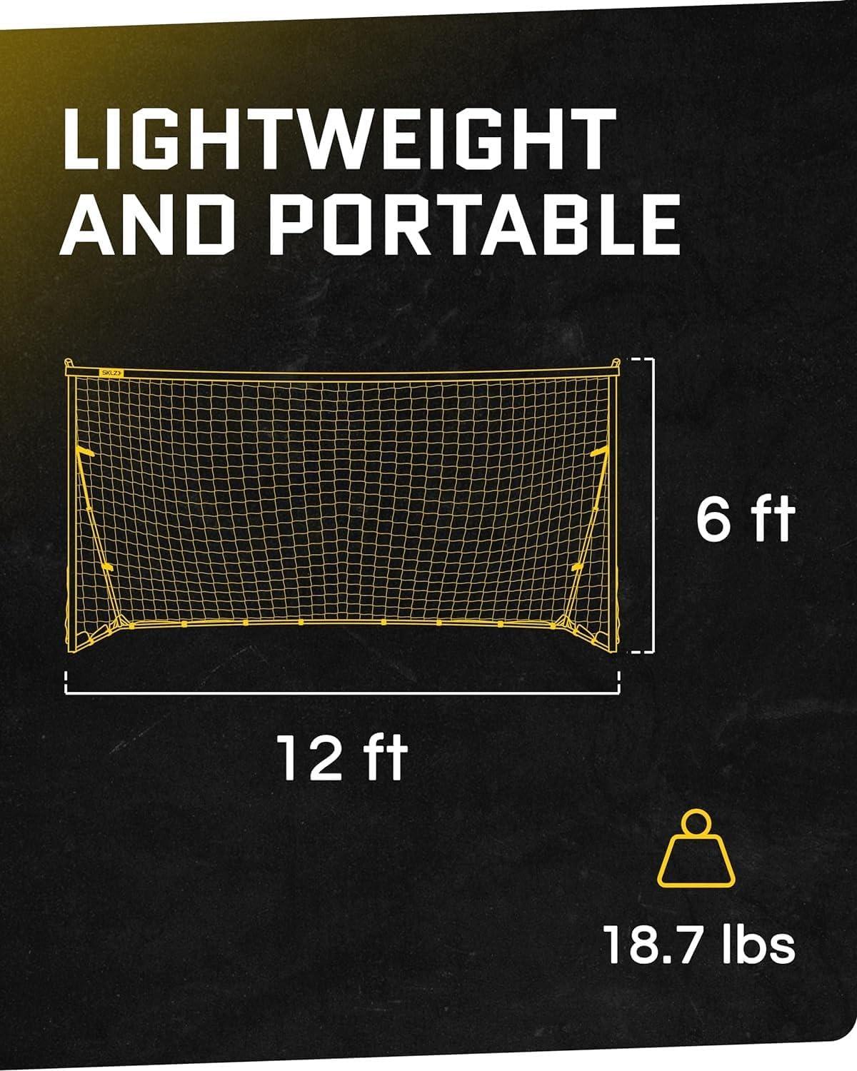 SKLZ Quickster 12' x 6' Soccer Goal - Yellow/White