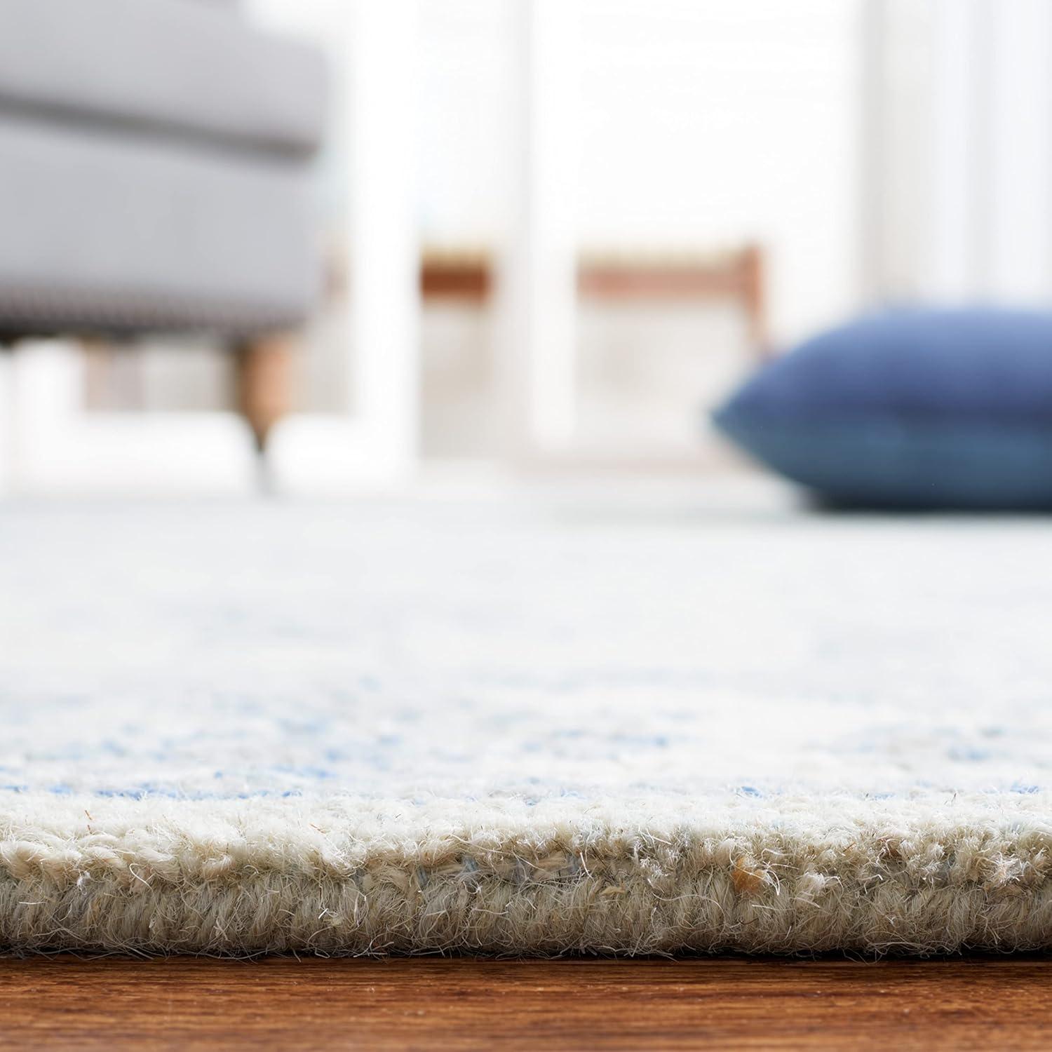 Micro-Loop MLP536 Hand Tufted Indoor Area Rug - Blue/Ivory - 9'x12' - Safavieh