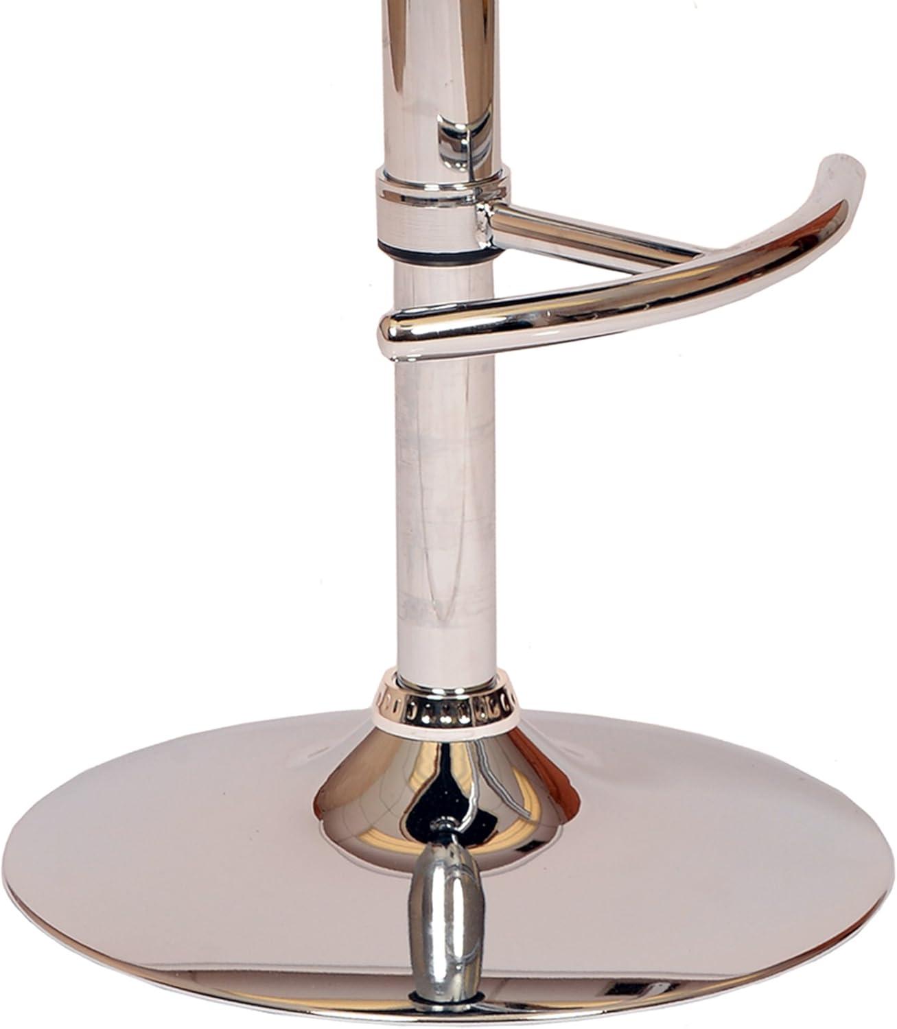 Malibu Swivel Barstool In Cream PU/ Walnut Veneer and Chrome Base