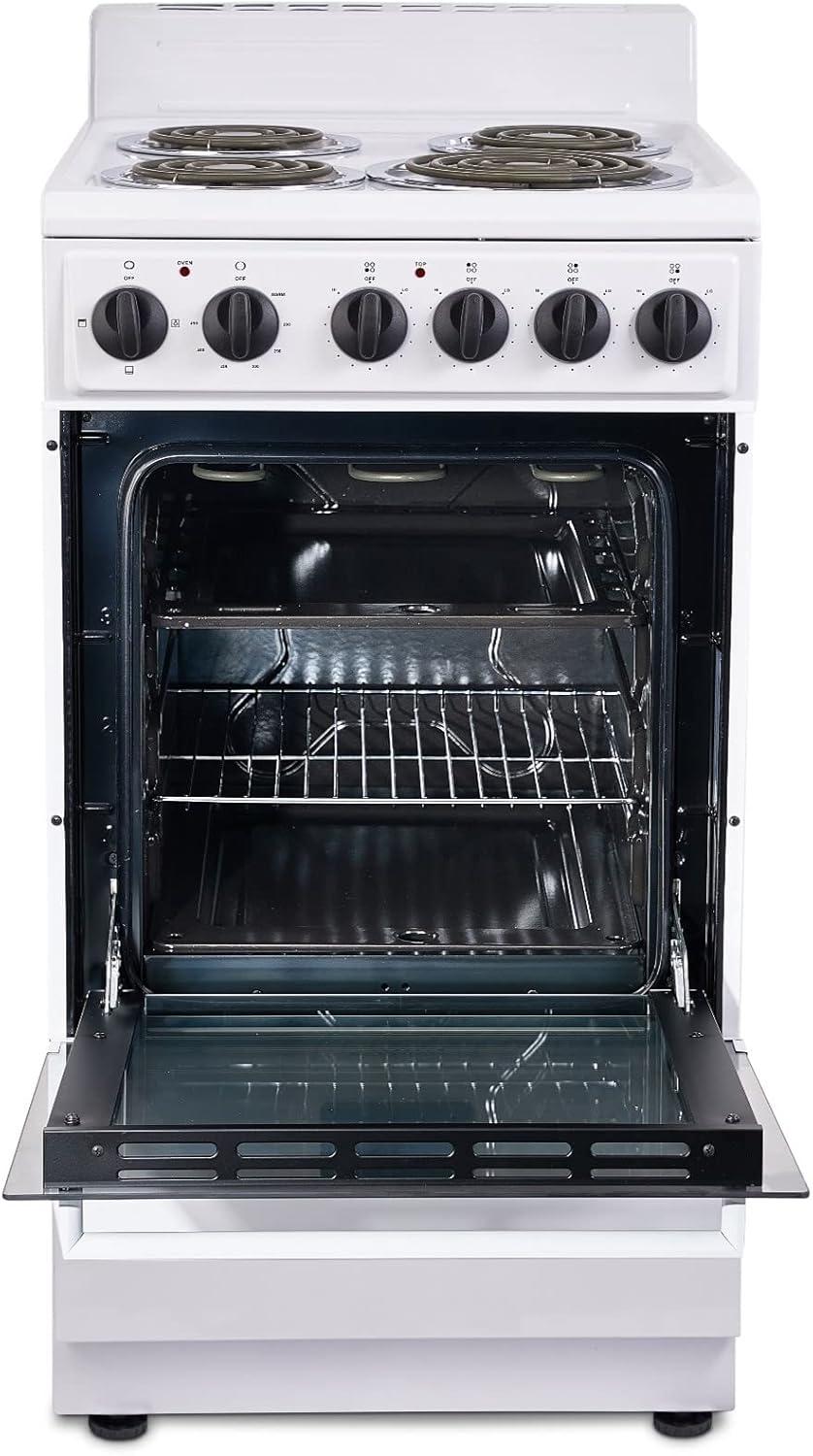 Premium Levella 20" 2.2 Cubic Feet Smart Electric Free Standing Range with 4 Burners