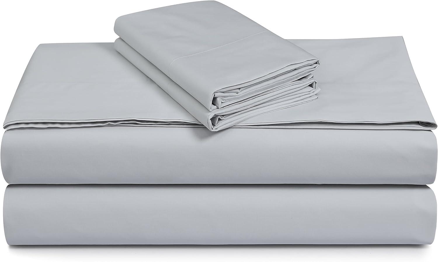 Tribeca Living Twin Tribeca Plaid 300 Thread Count Cotton Extra Deep Pocket Sheet Set