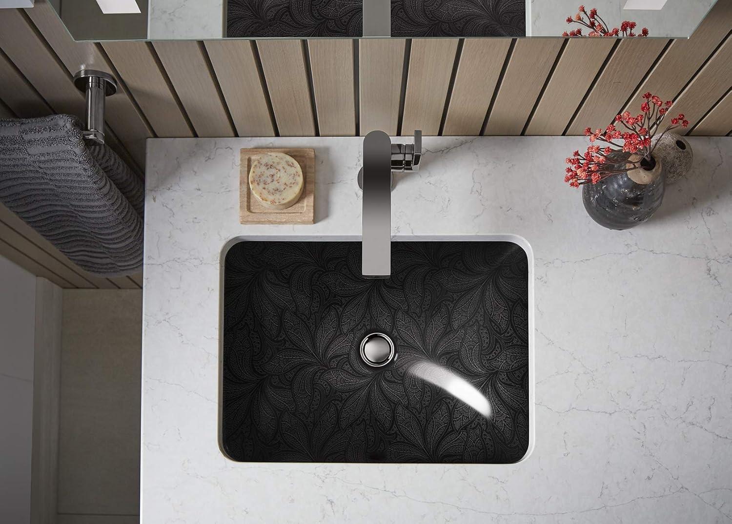 KOHLER Sartorial Paisley Caxton, ARTIST EDITIONS Rectangle Undermount Bathroom Sink