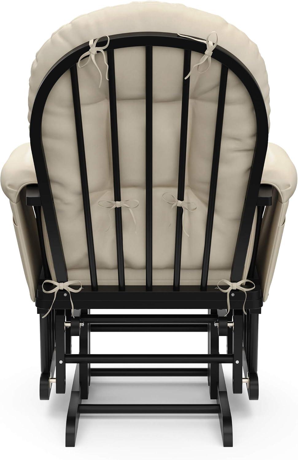 Storkcraft Hoop Infant Nursery Glider and Ottoman, Black with Beige