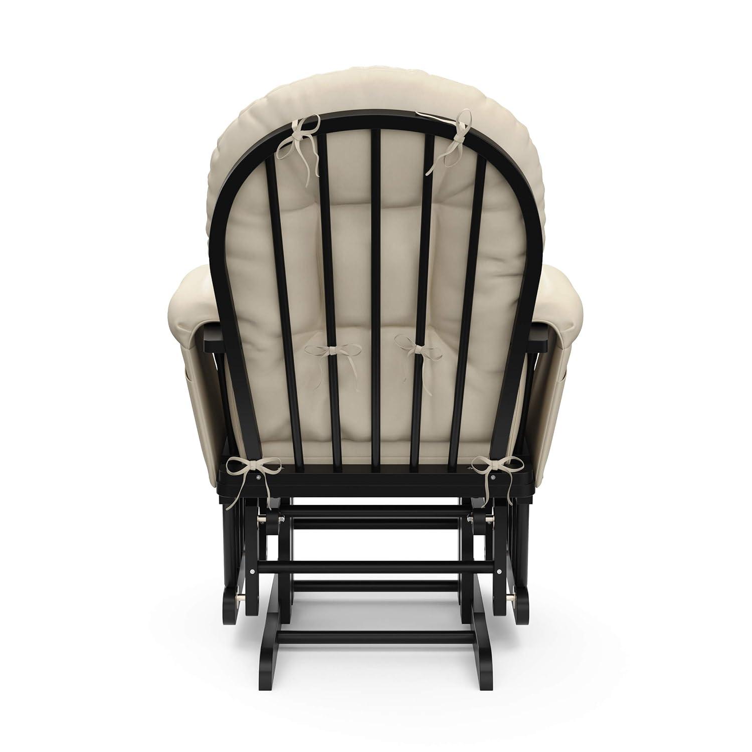 Storkcraft Hoop Infant Nursery Glider and Ottoman, Black with Beige
