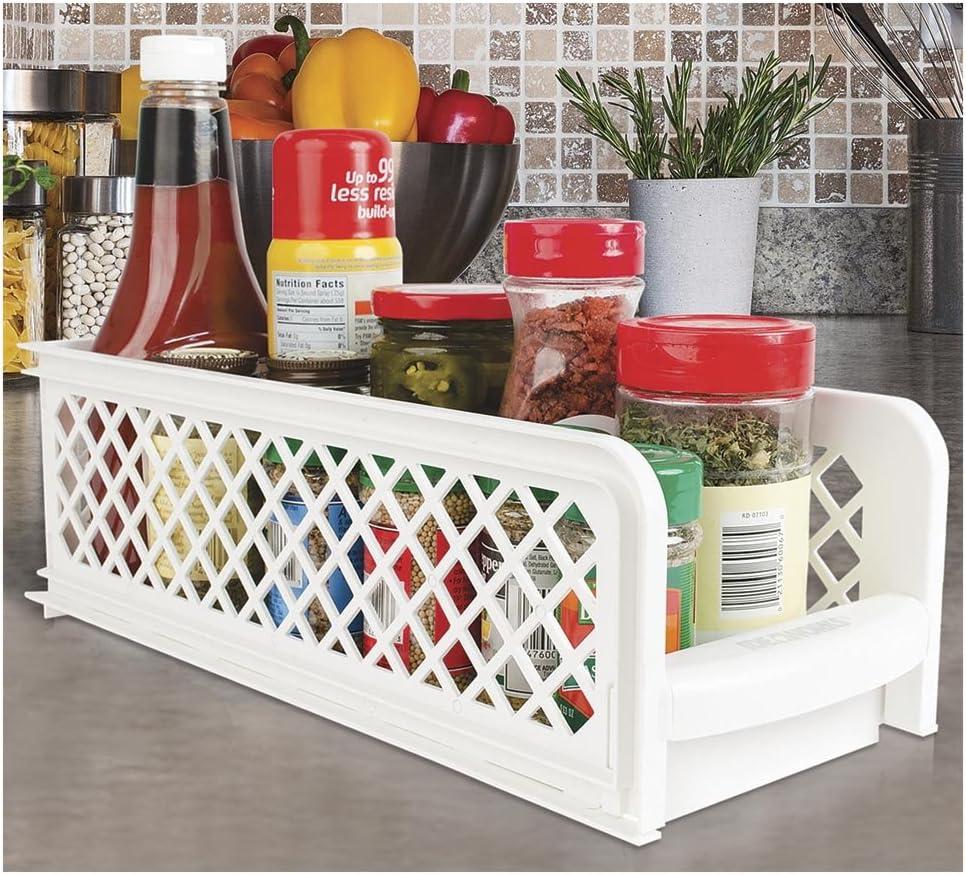 The Lakeside Collection 6" Plastic Sliding Basket Drawer for Bathroom and Kitchen Cabinets