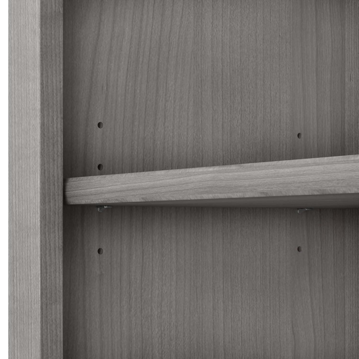 Platinum Gray 5-Shelf Adjustable Floor-Standing Bookcase