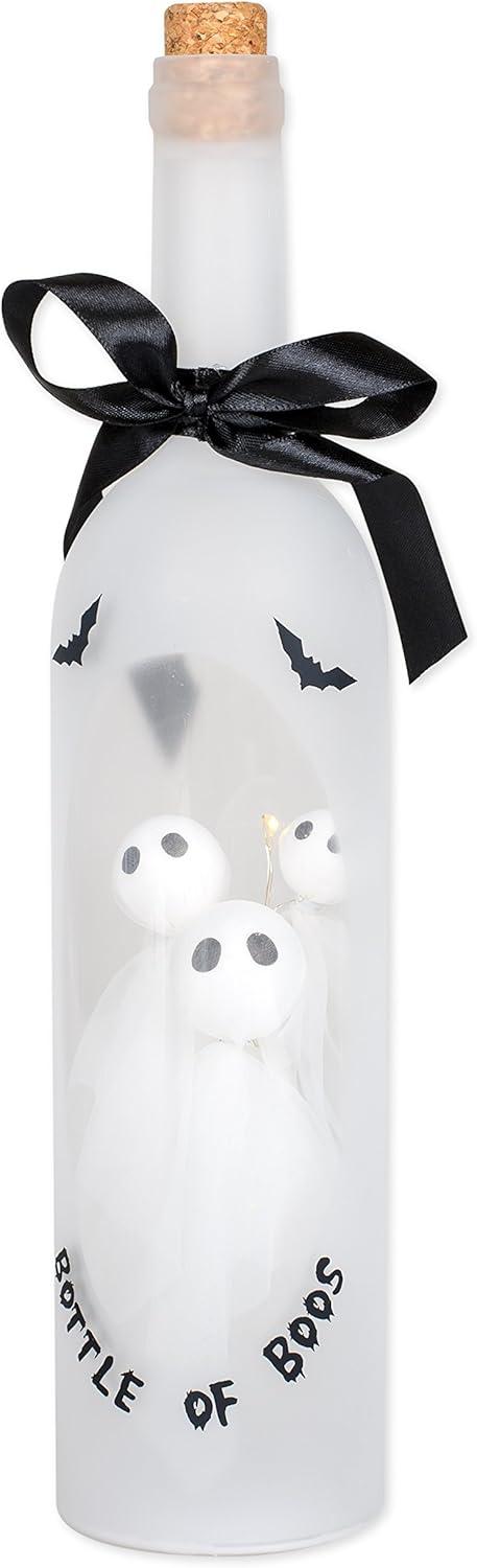 Bottle of Boos Ghosts Light Up LED 13 Inch Wine Bottle Halloween Tabletop Figurine