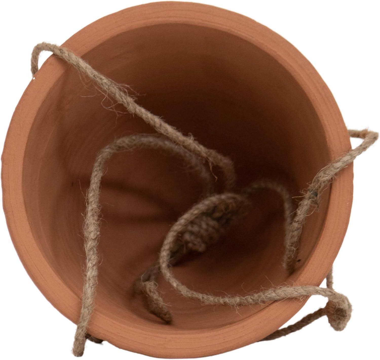 Hanging Terracotta Terracotta & Jute Planter - Foreside Home & Garden