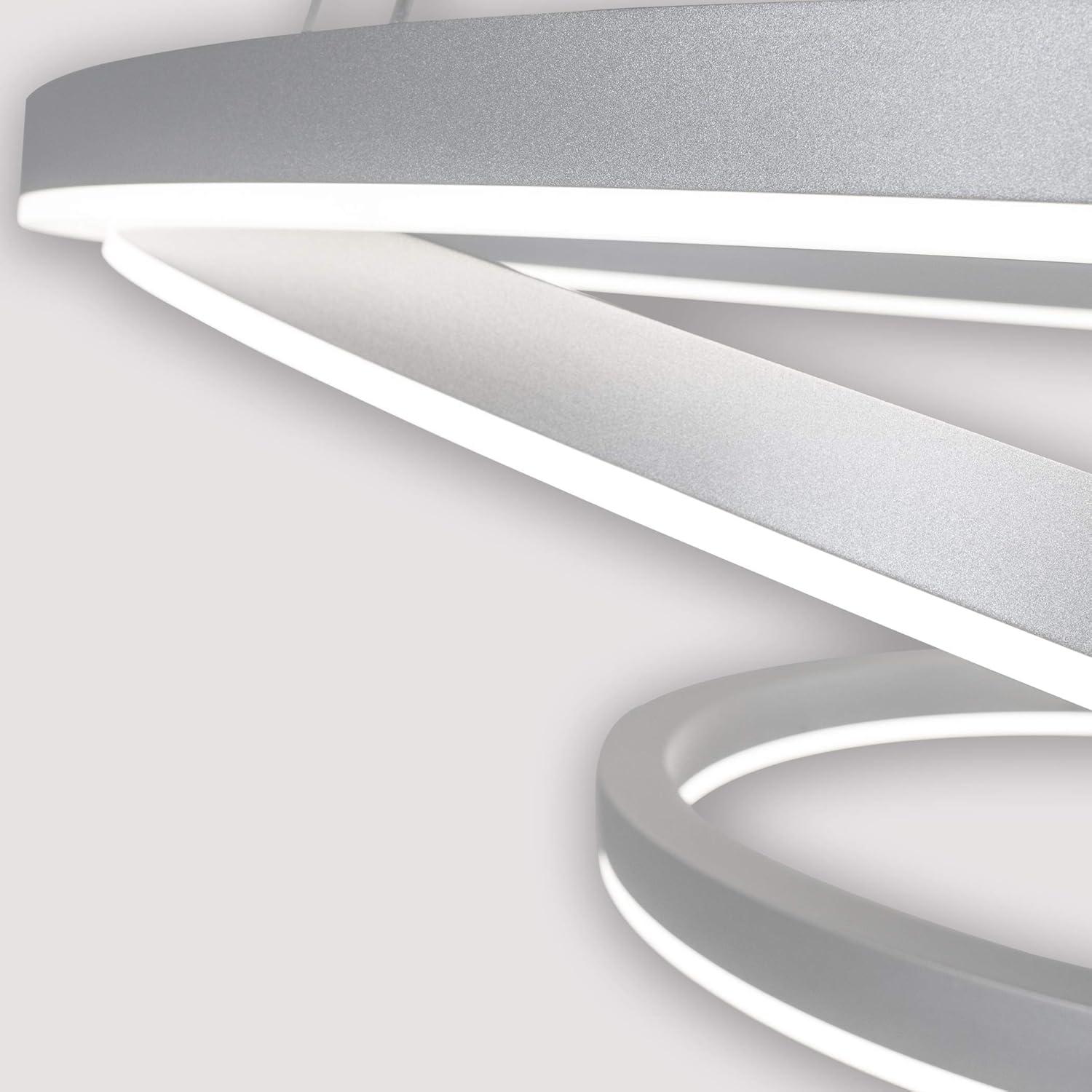 VONN Lighting Tania Trio 32-in Integrated LED Ring Pendant Height Adjustable ETL Certified Circular Chandelier