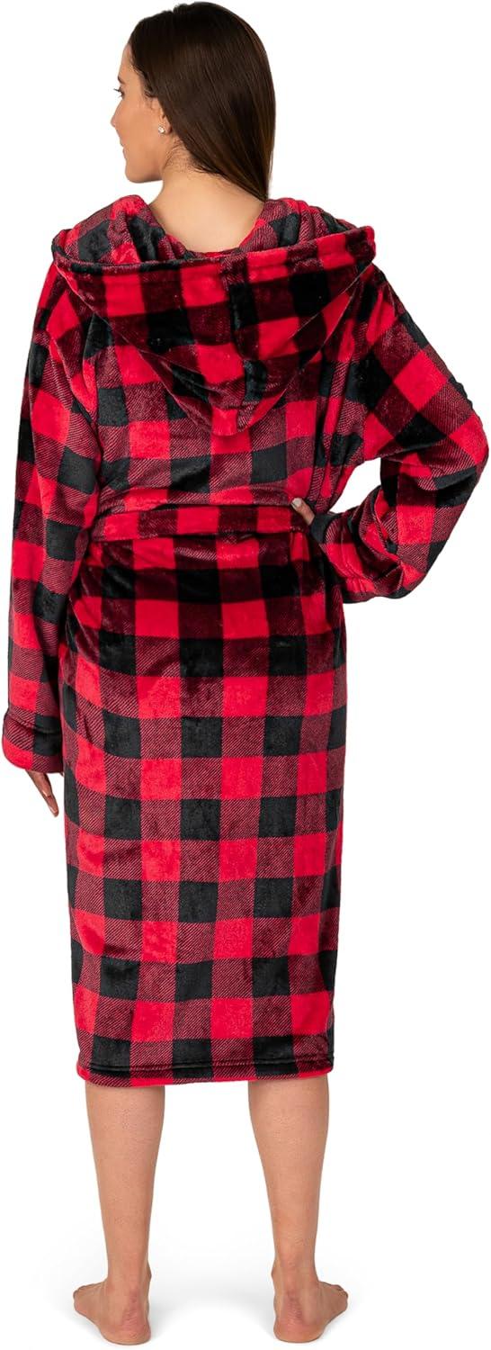 PAVILIA Fleece Robe For Women, Plush Warm Bathrobe, Fluffy Soft Spa Long Lightweight Fuzzy Cozy, Satin Trim