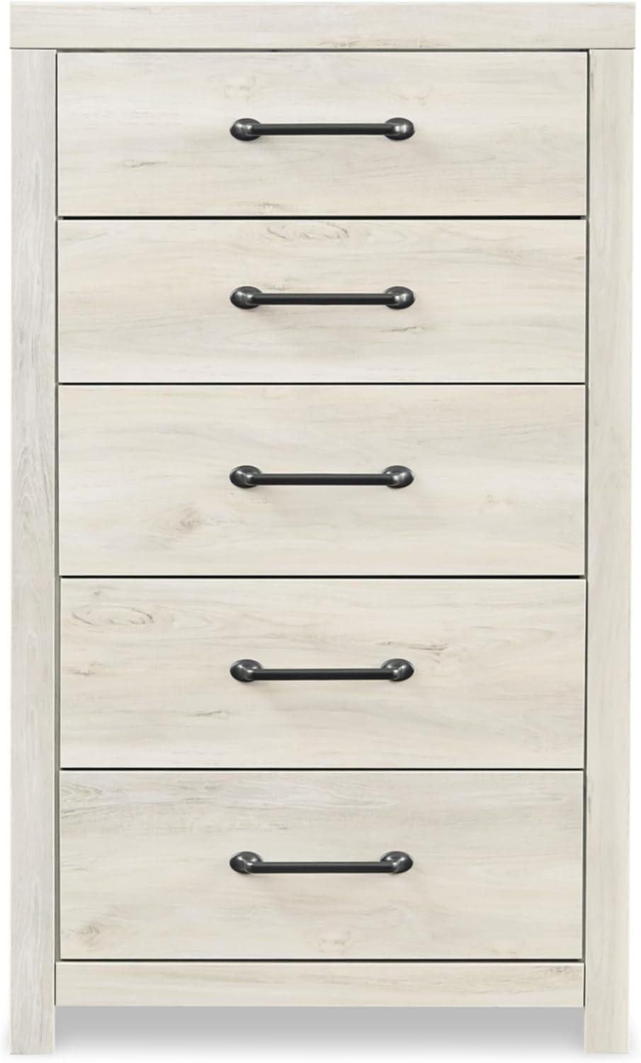 Signature Design by Ashley Cambeck 5 Drawer Chest in Whitewash