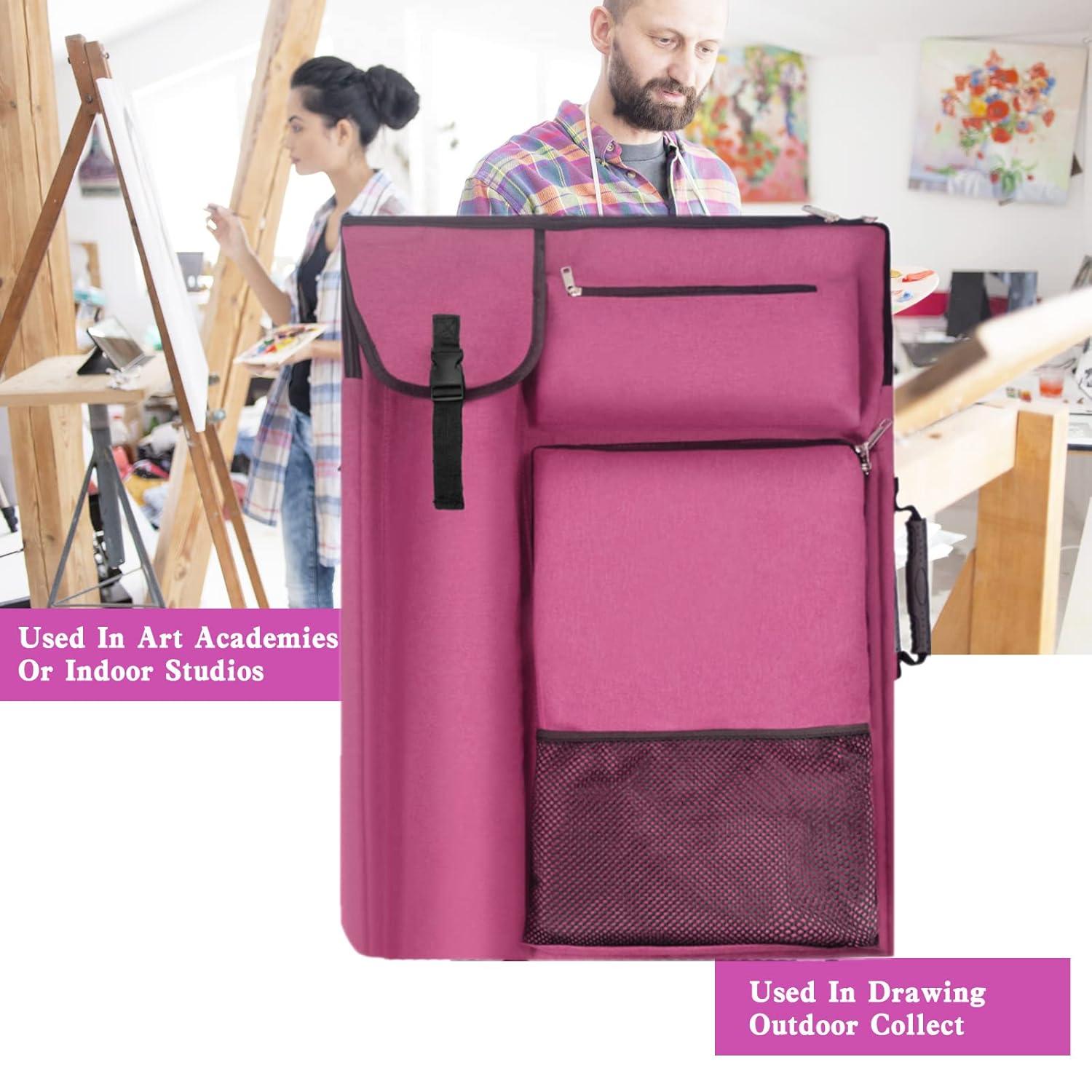 Pink 18 x 24 Oxford Fabric Artist Portfolio Backpack