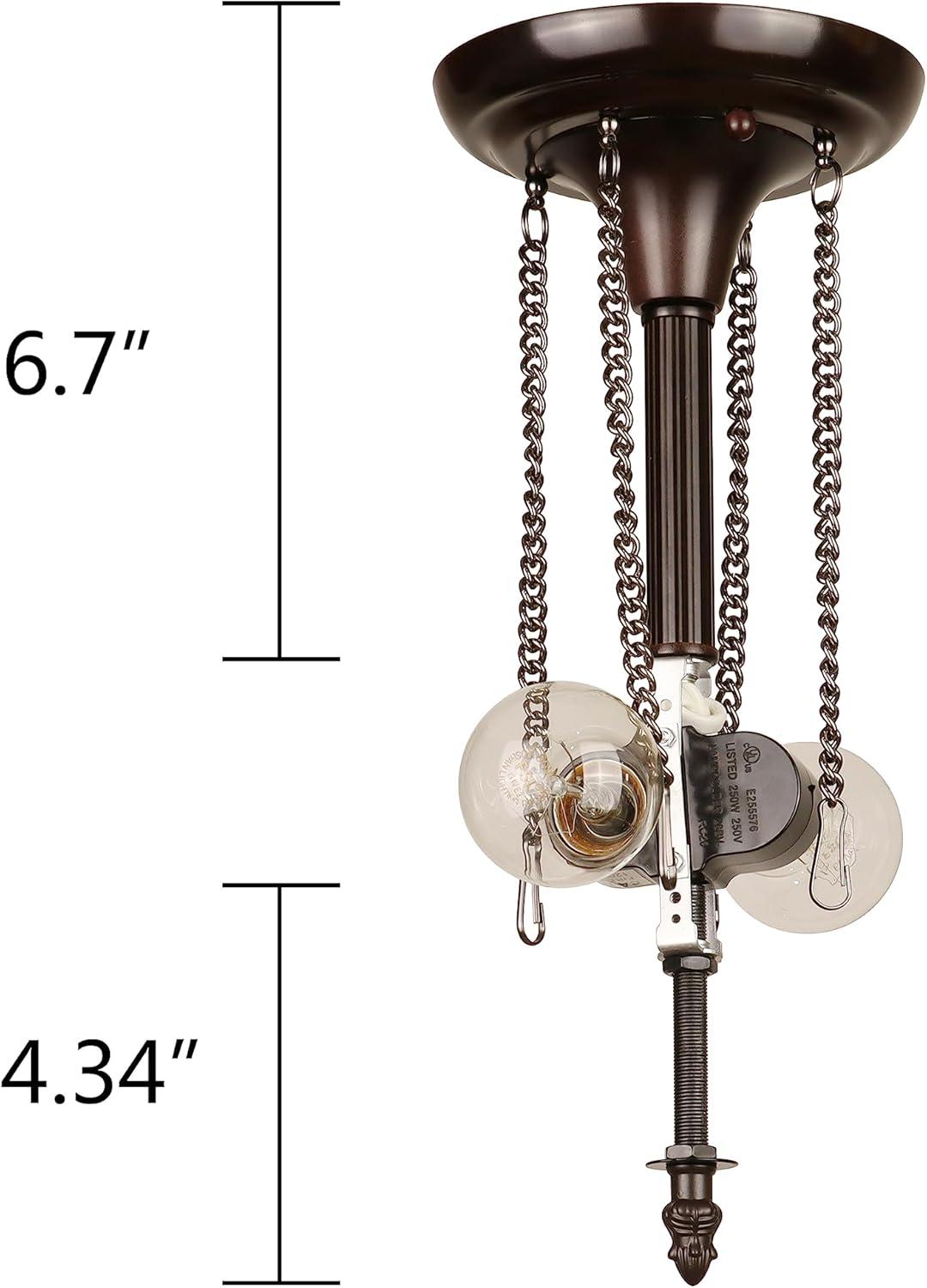 Chloe Lighting Liason Victorian-Style 2-Light Ceiling Semi-Flush Mount 16" Wide