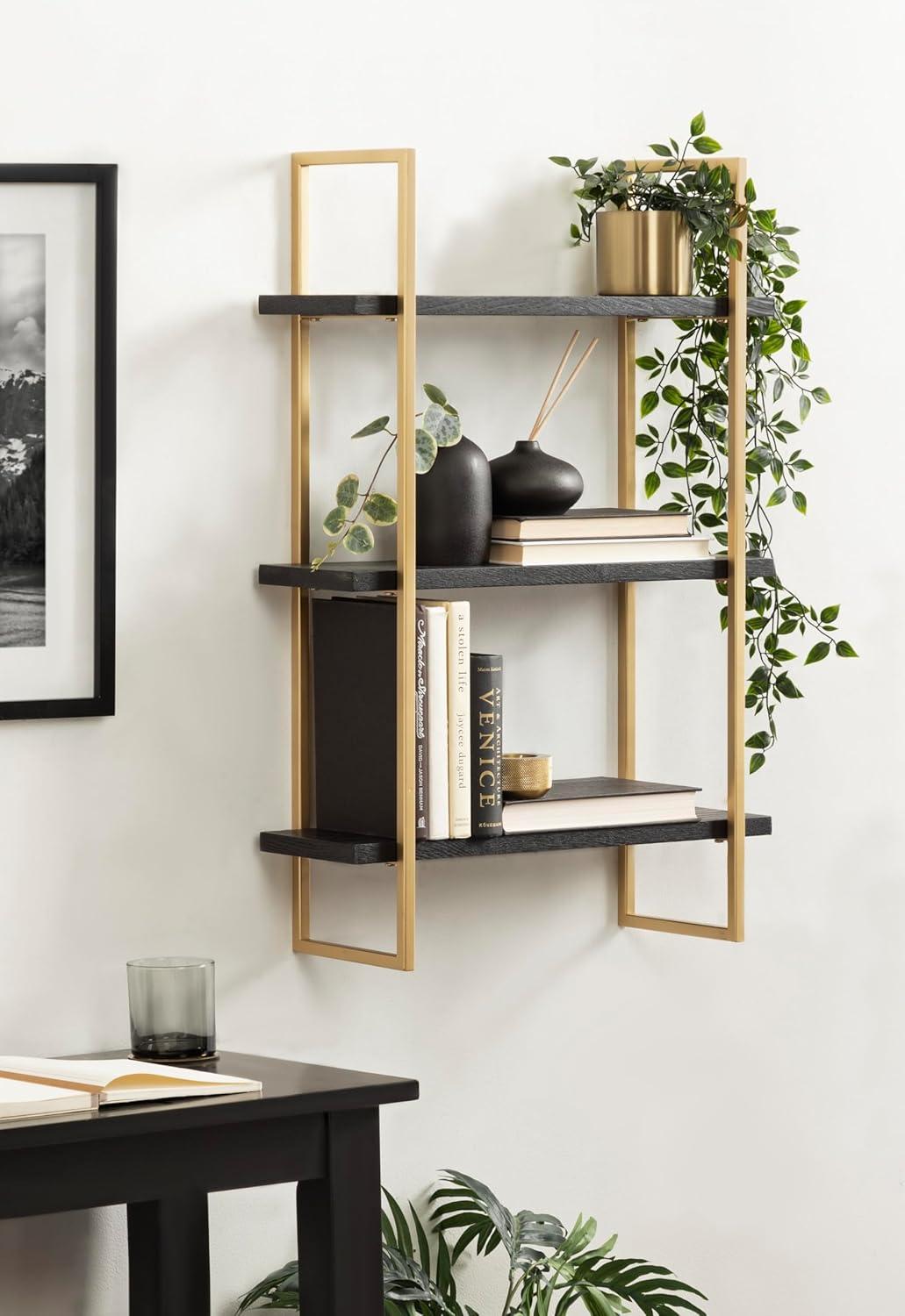 Kate and Laurel 3 Piece Solid Wood Tiered Shelf