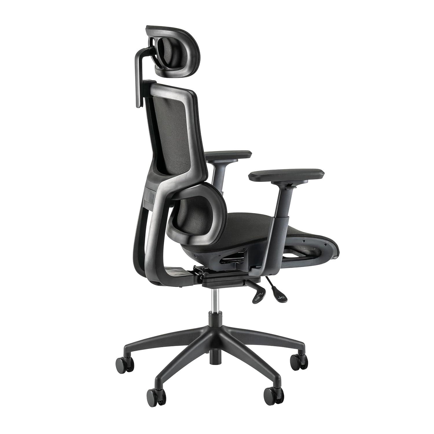 Bush Business Furniture Bush Business Furniture High Back Ergonomic Office Chair With Lumbar Support In Black Fabric, Adjustable Seating For Home And Professional Workspace