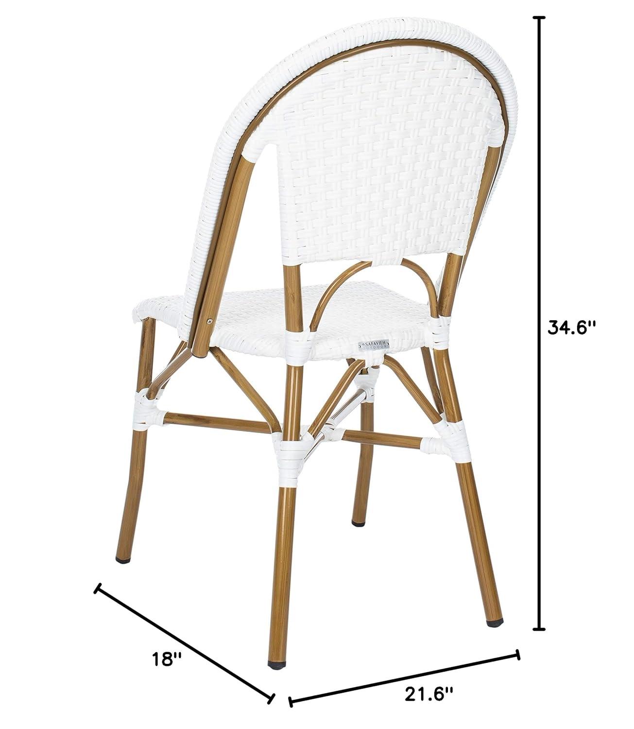 Salcha Side Chair (Set Of 2) - Indoor/Outdoor - FOX5210 - White - Safavieh