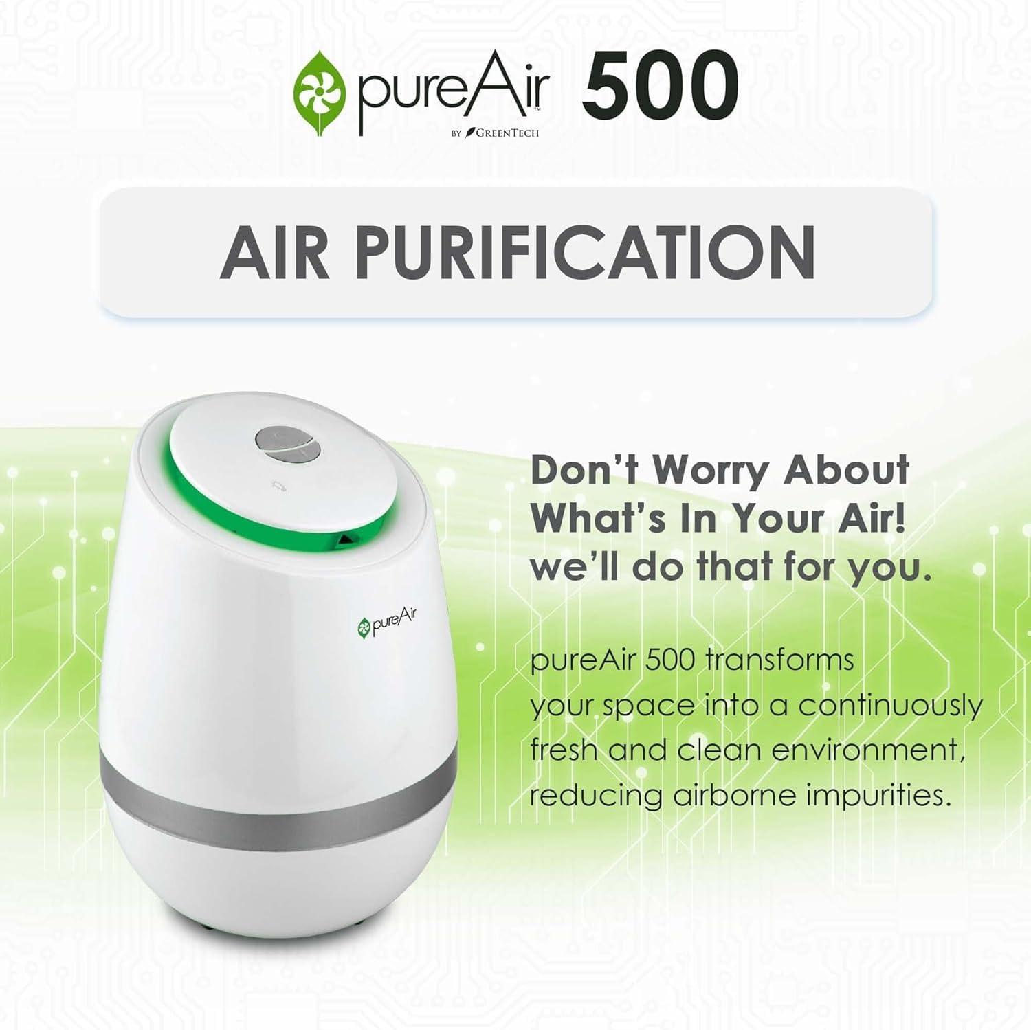 White Compact HEPA Air Purifier with Ionic Odor Absorbing