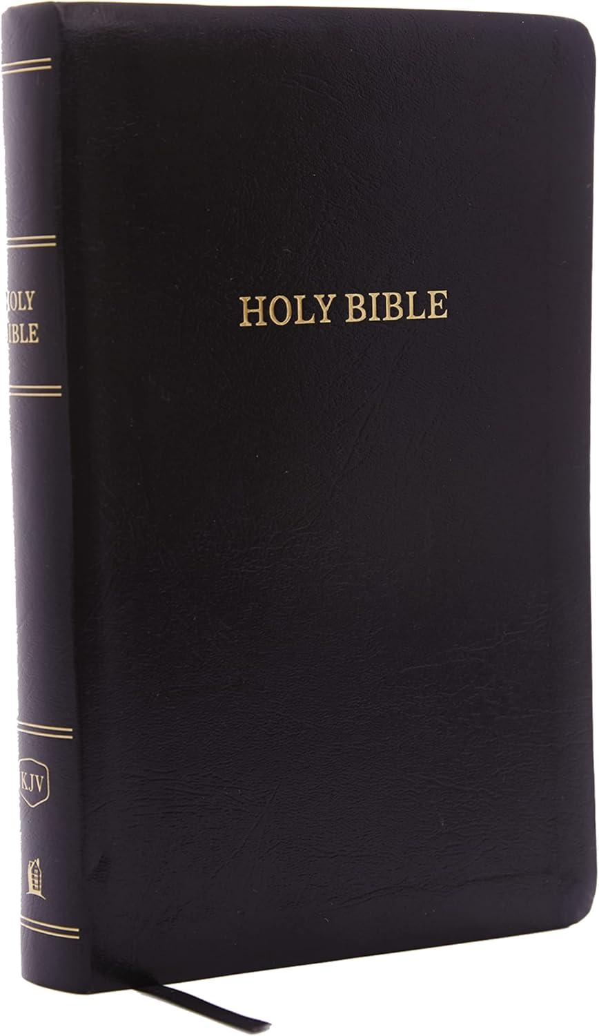 KJV, Reference Bible, Personal Size Giant Print, Leather-Look, Black, Red Letter Edition - Large Print by  Thomas Nelson (Paperback)