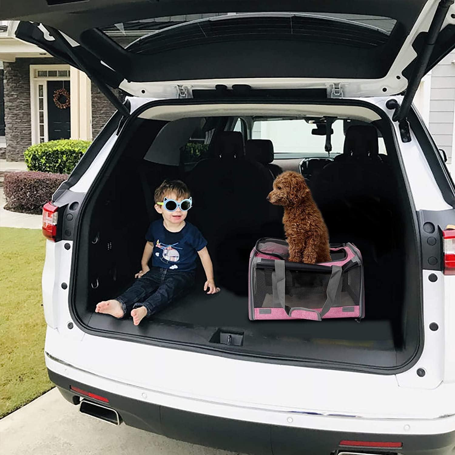 Dog Soft-Sided Carriers Cat Soft-Sided Carriers Dog Carriers Cat Travel Carrier Dog Travel Bag Reptile Carrier Squirrel Carrier Guinea Pig carrierLarge Pink