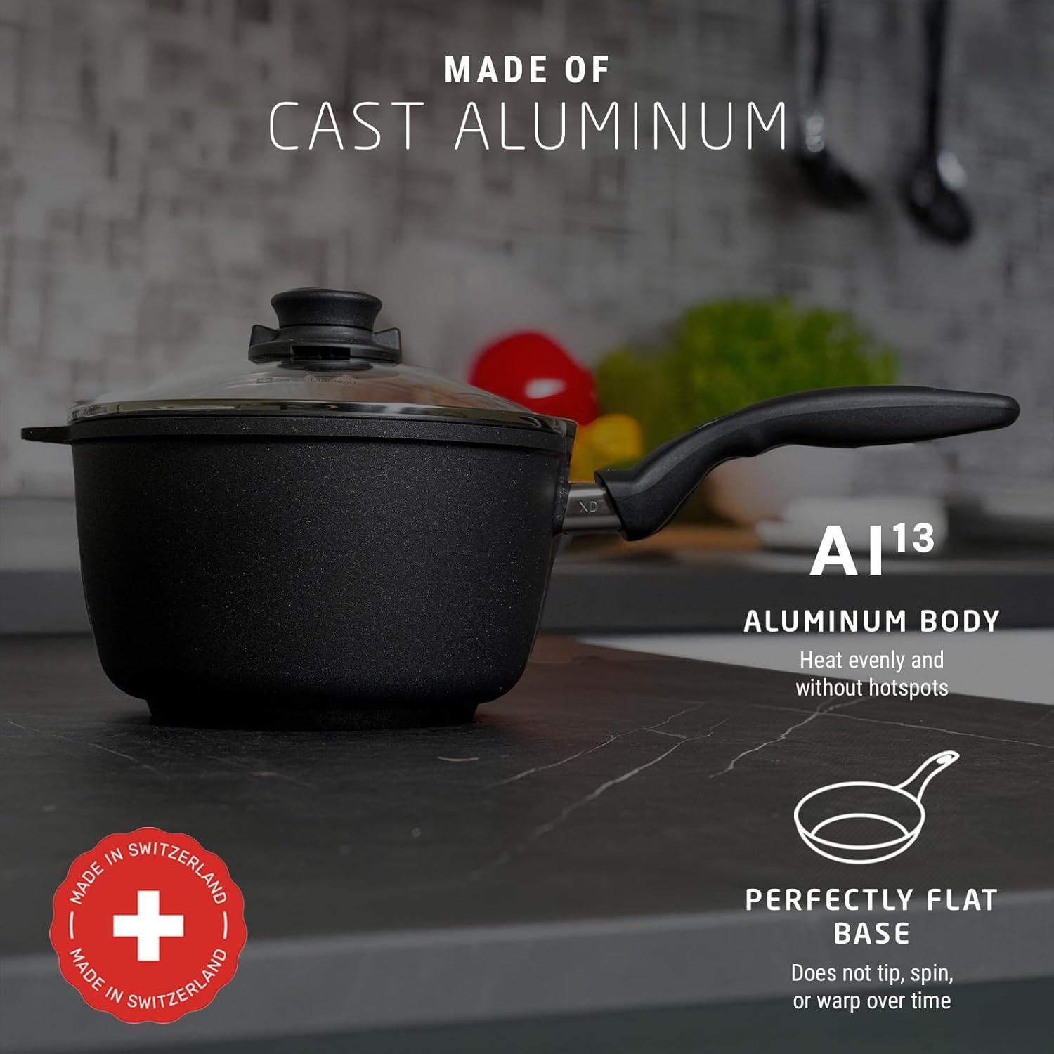 Swiss Diamond 2.2 Quart Saucepan With Lid