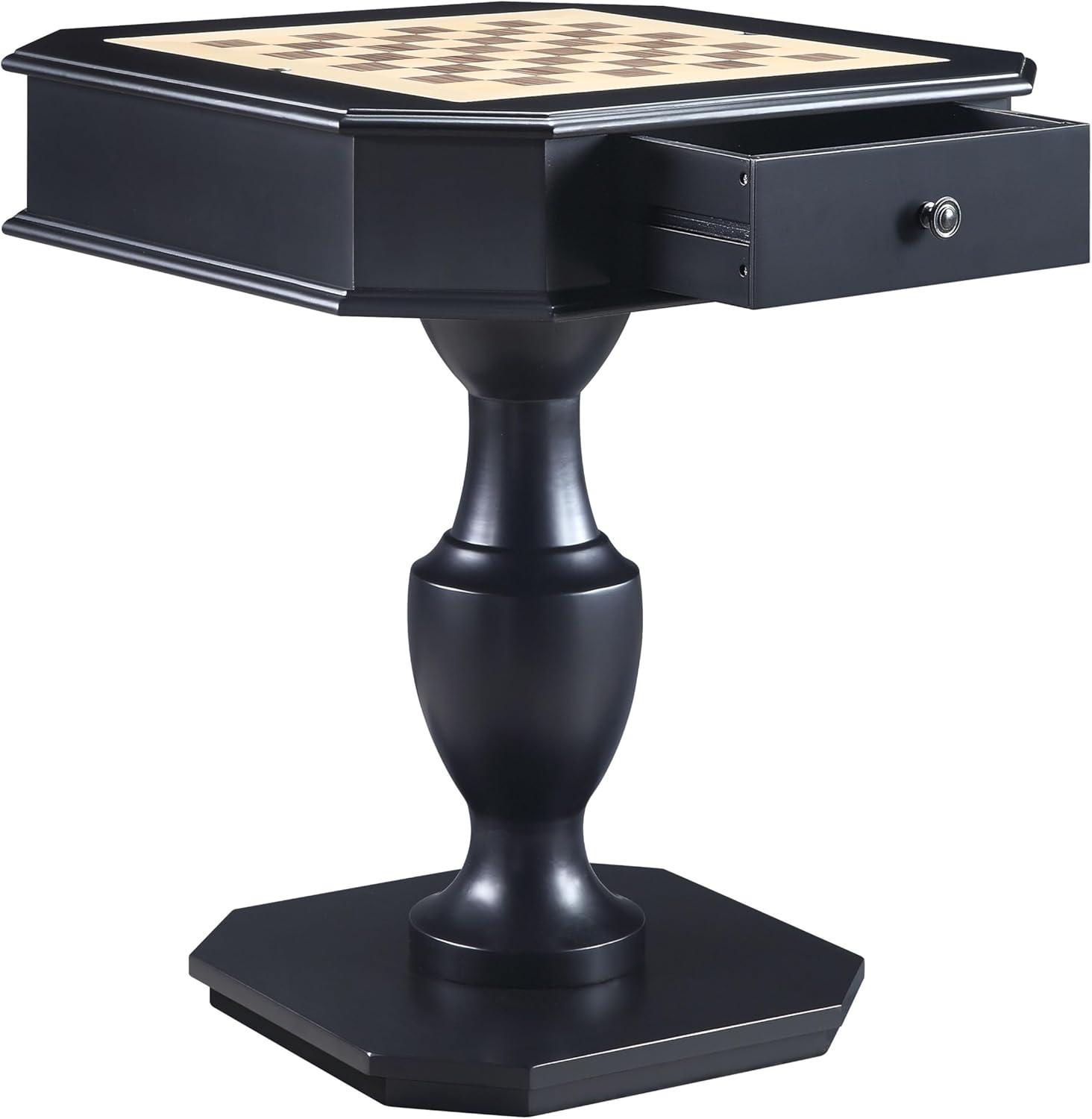 ACME Galini 2-Drawer Wooden Game Table in Black
